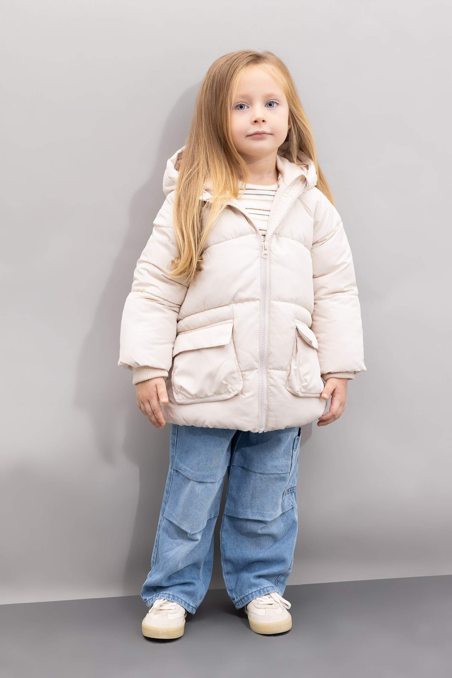 Baby Girl Hooded Waterproof Puffer Jacket