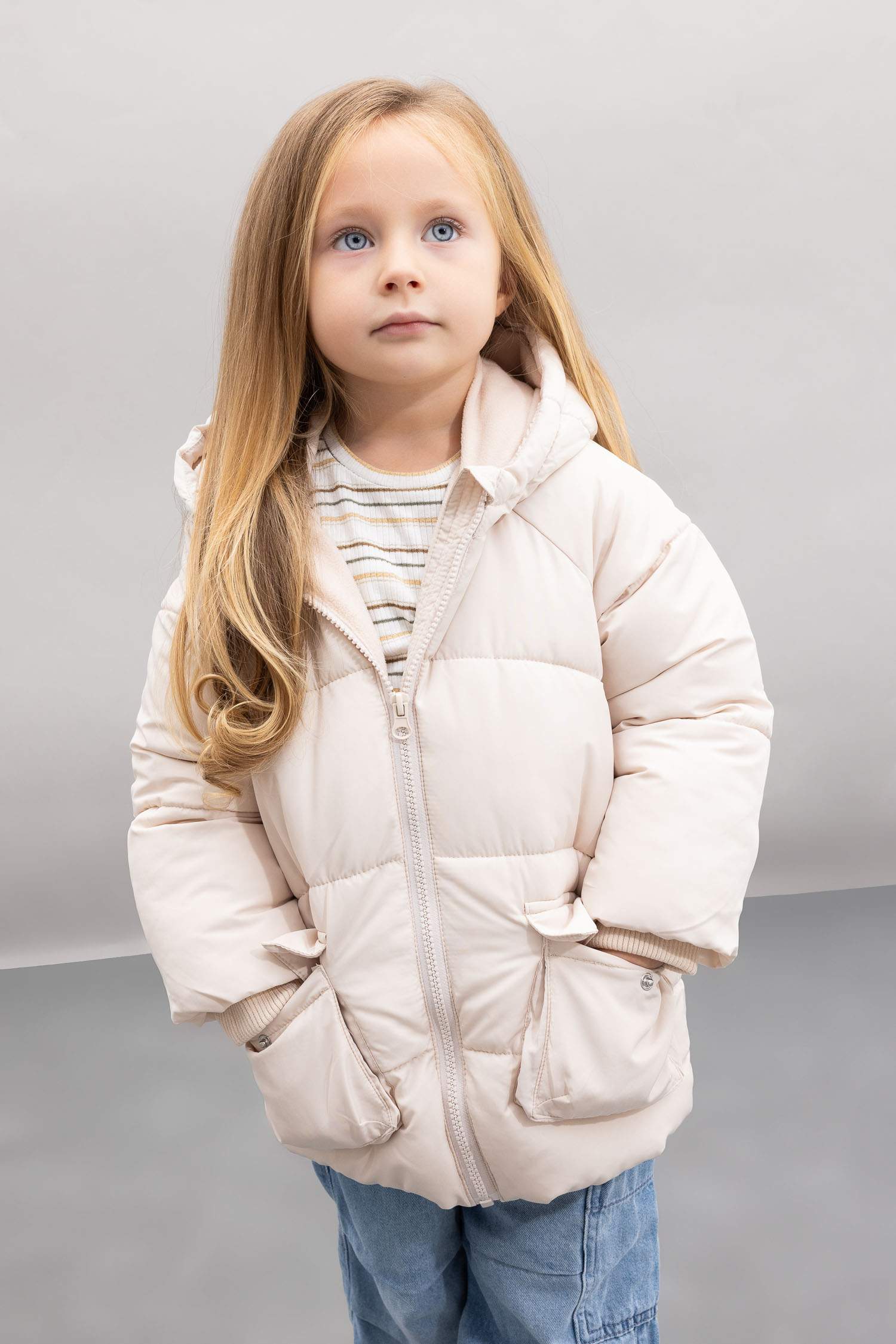 Baby Girl Hooded Waterproof Puffer Jacket