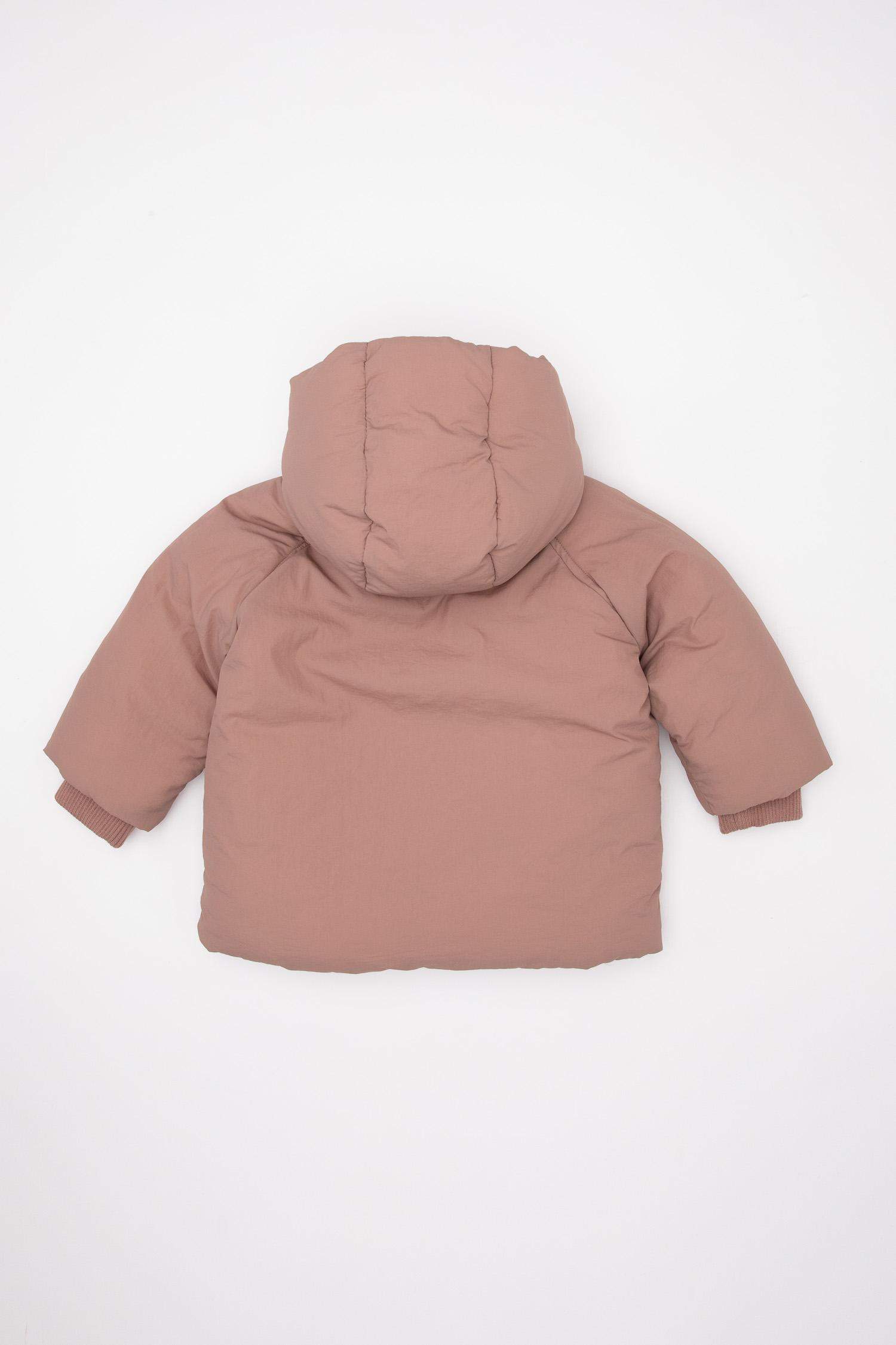 جاكيت بامب بيبي بناتي وردي بكابيشون وتر بروف وبطانة ناعمة