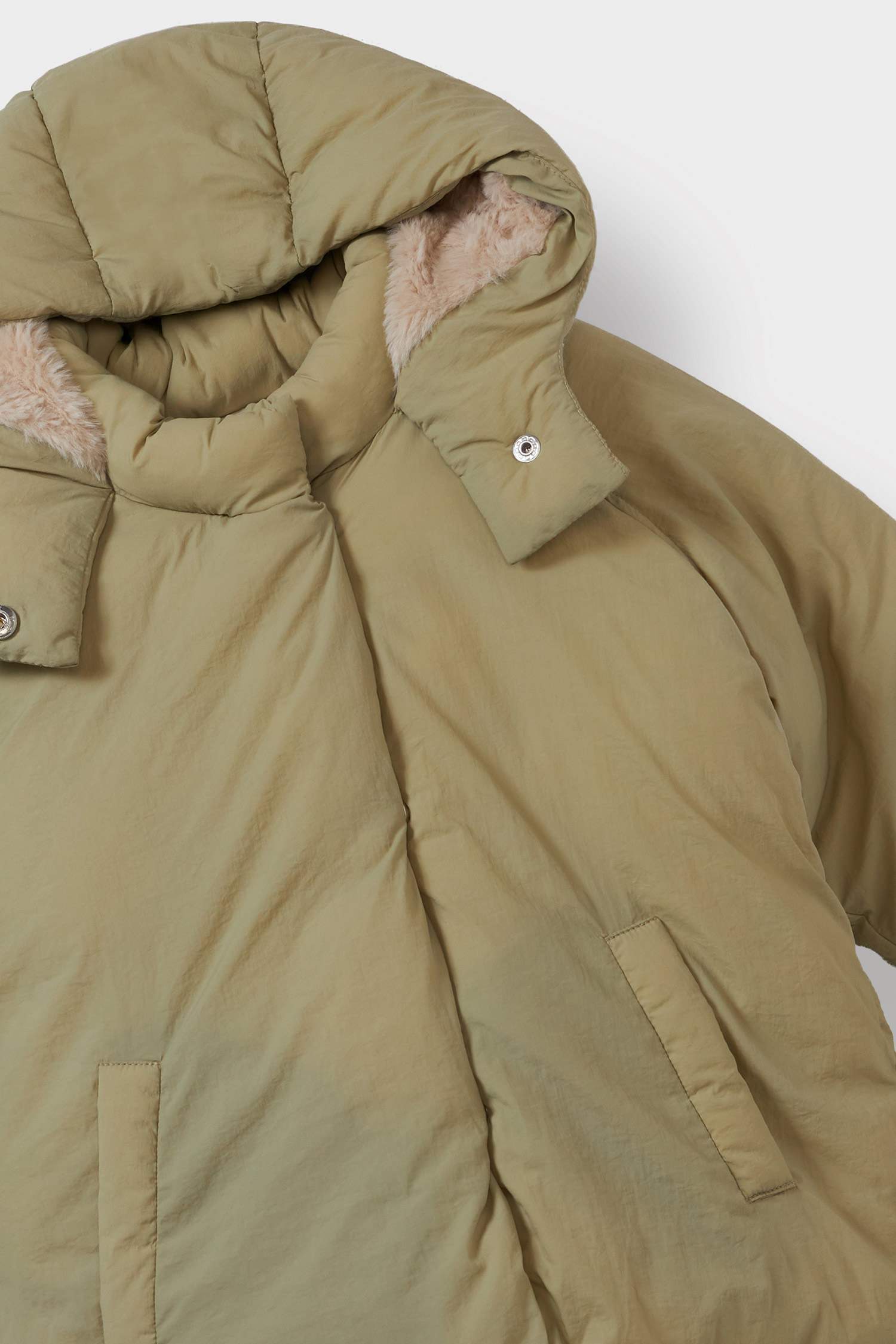 جاكيت دودون بناتي بغطاء للرأس مقاوم للماء وبطانة ناعمة