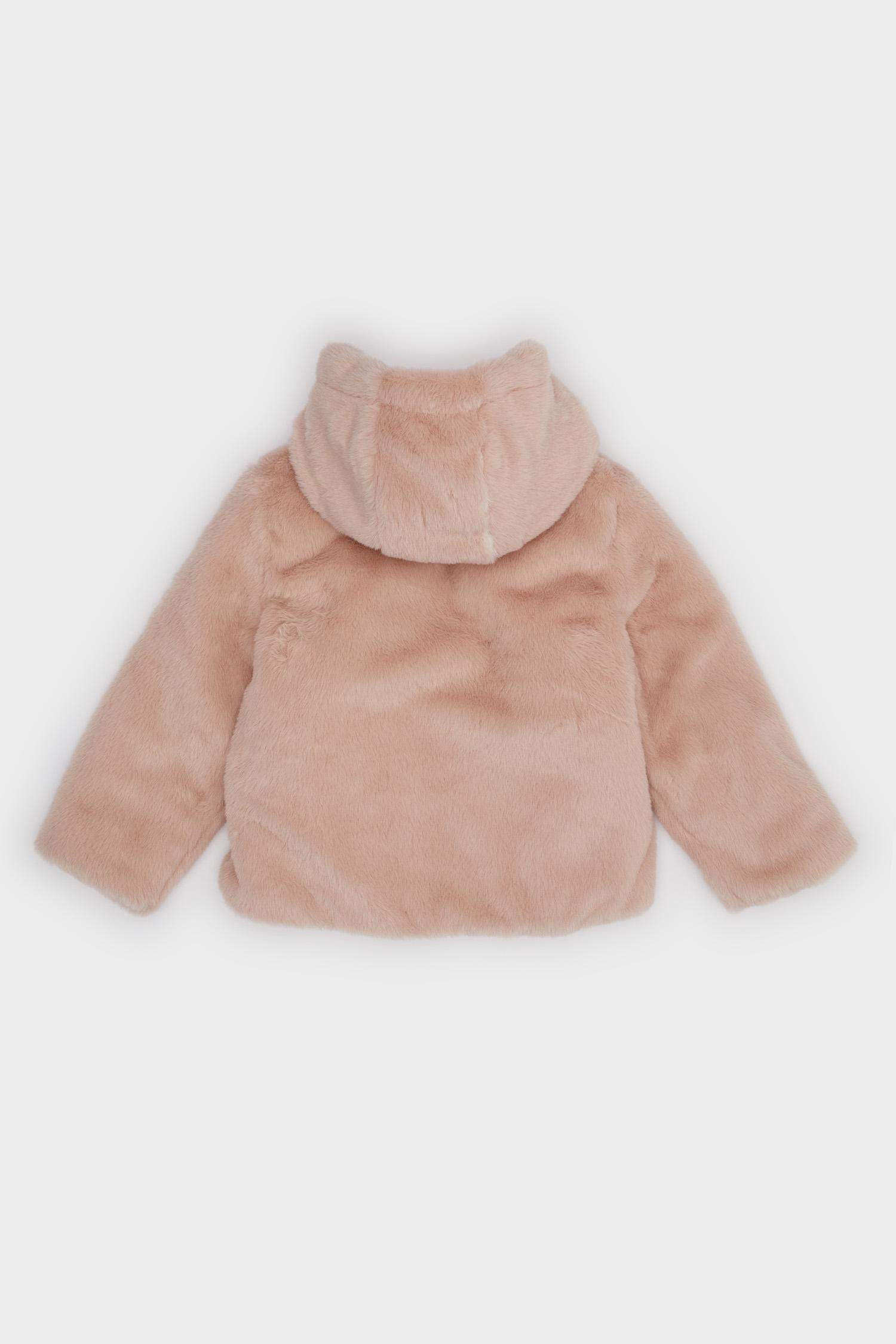 Veste en peluche zippé à capuche pour bébé fille