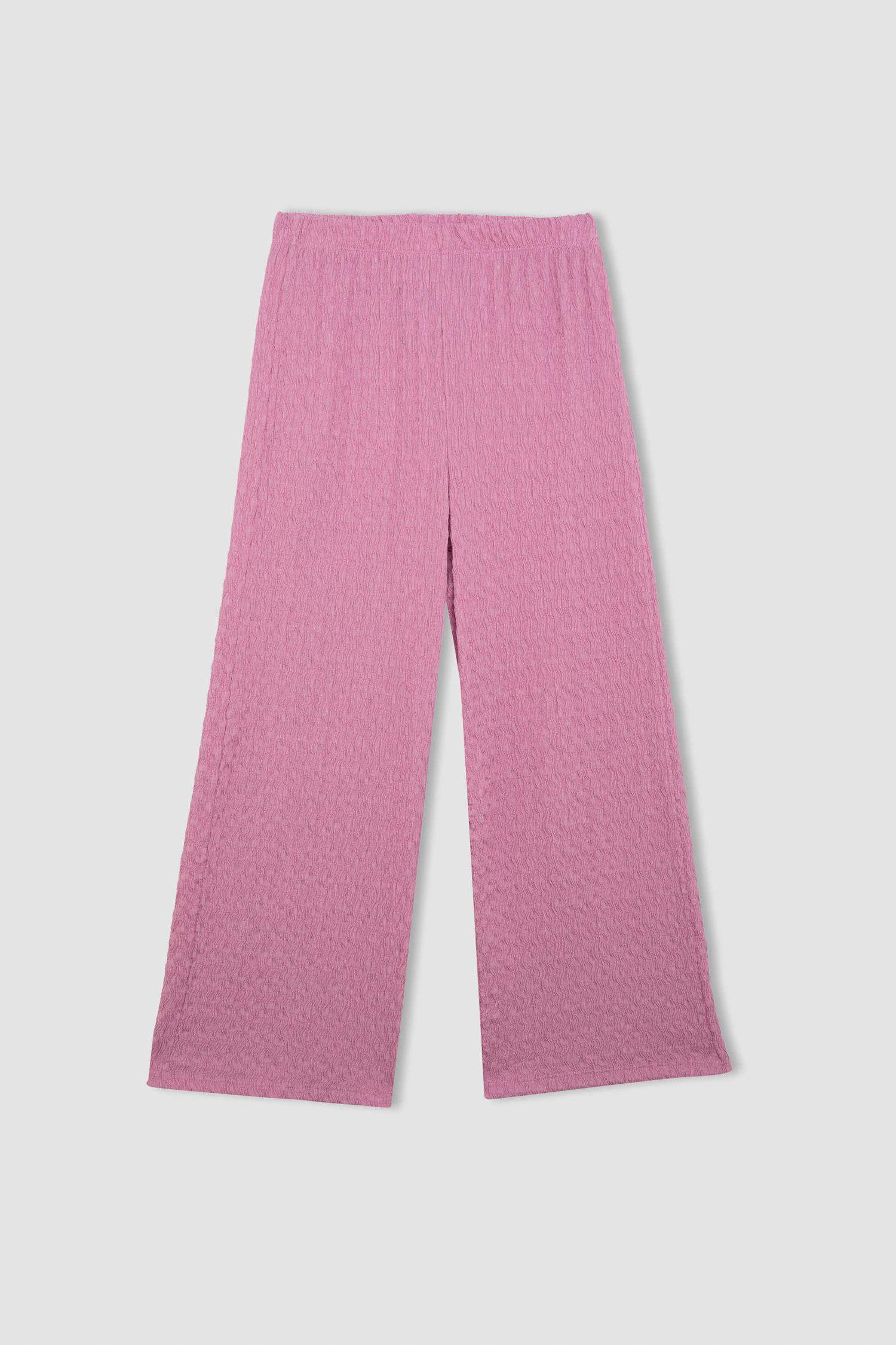 Girl Wide Leg Wrinkled Trousers