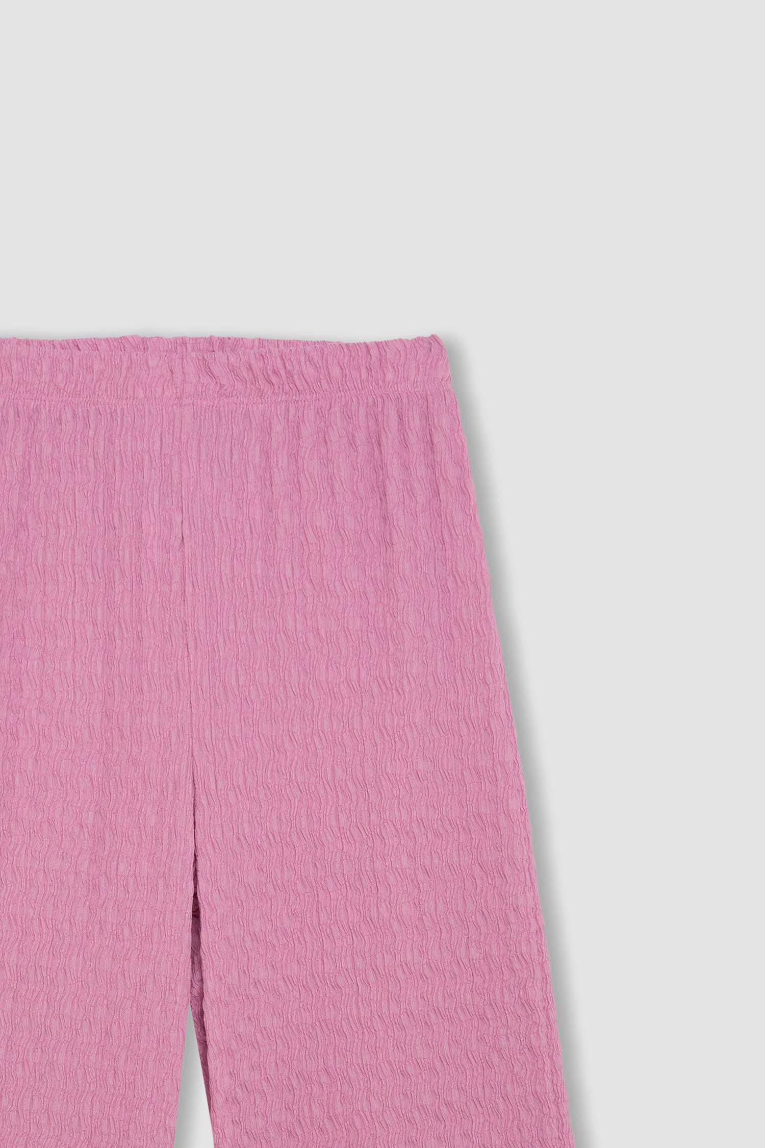 Girl Wide Leg Wrinkled Trousers