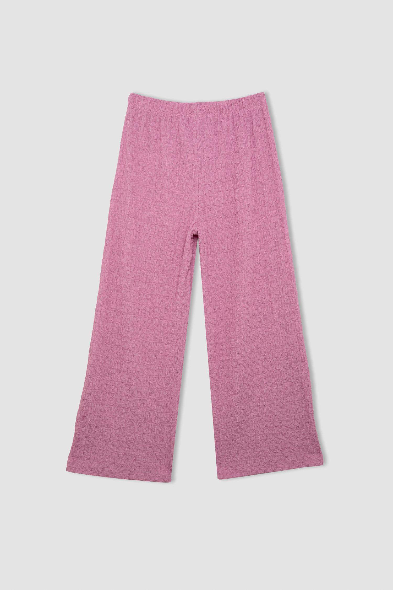 Girl Wide Leg Wrinkled Trousers