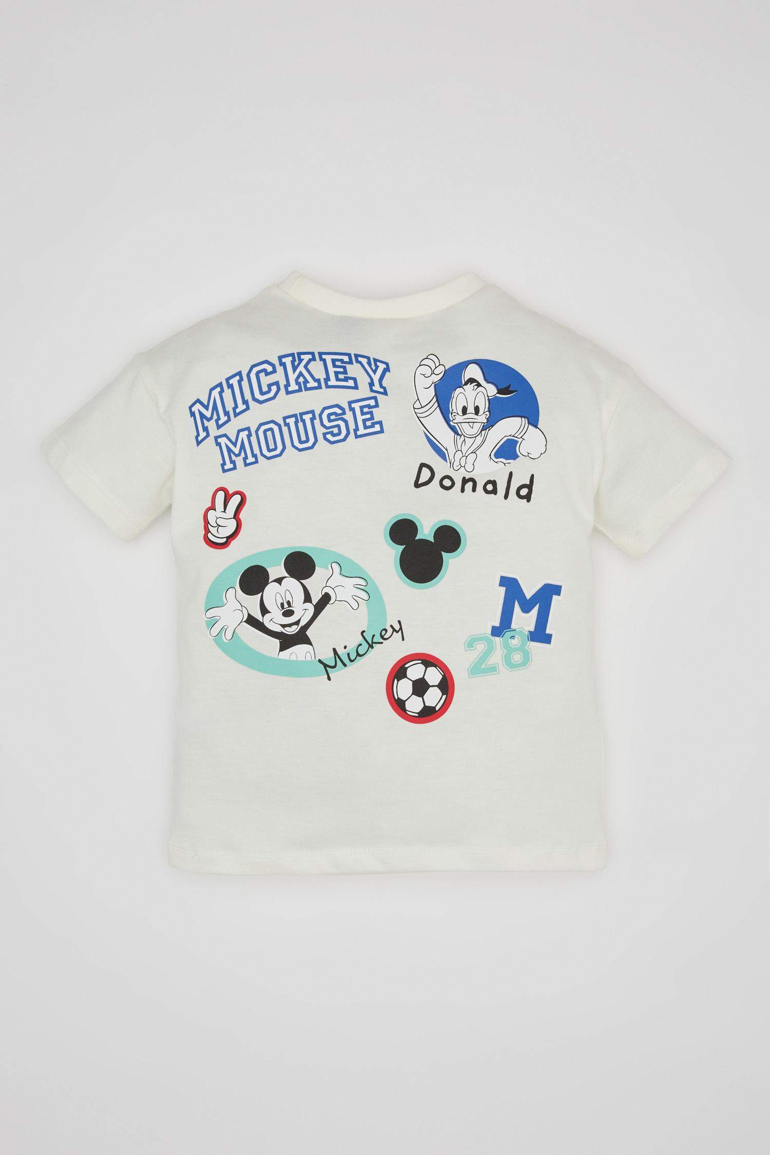 T-Shirt à Manches Courtes à motif Disney Mickey & Minnie pour Bébé Garçon