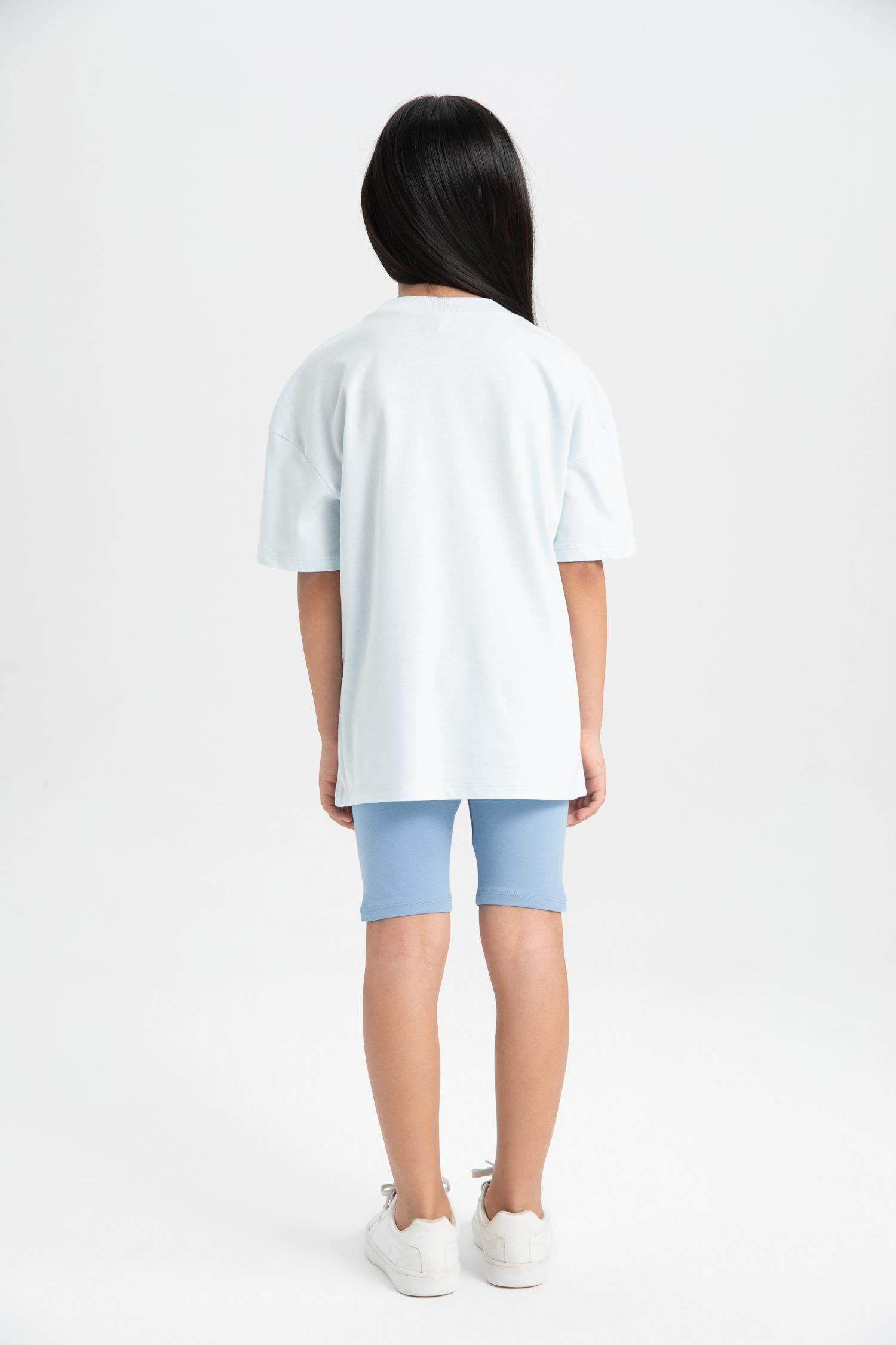 سيت بناتي شورت تيشيرت قصة مريحة - قطعتين