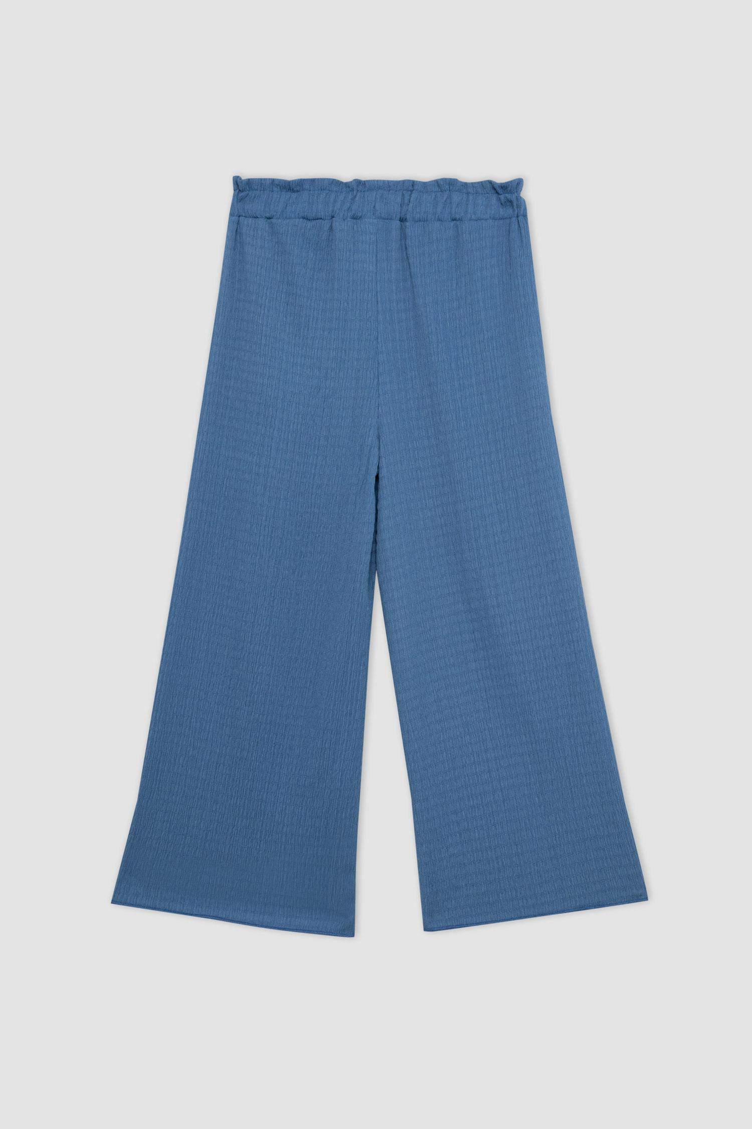 Girl Wide Leg Wrinkled Trousers