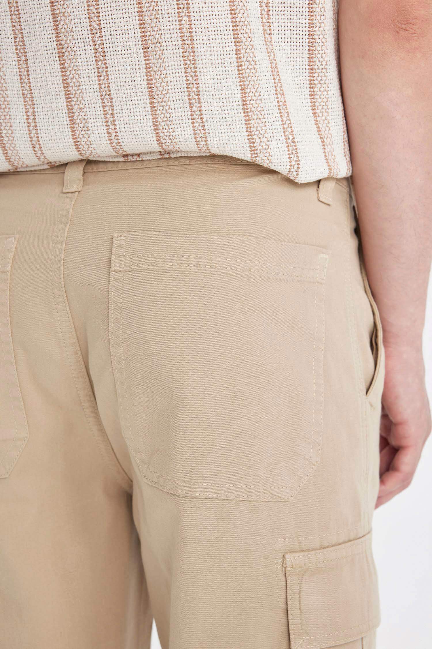 Cargo Fit Gabardine Regular Hem Bermuda