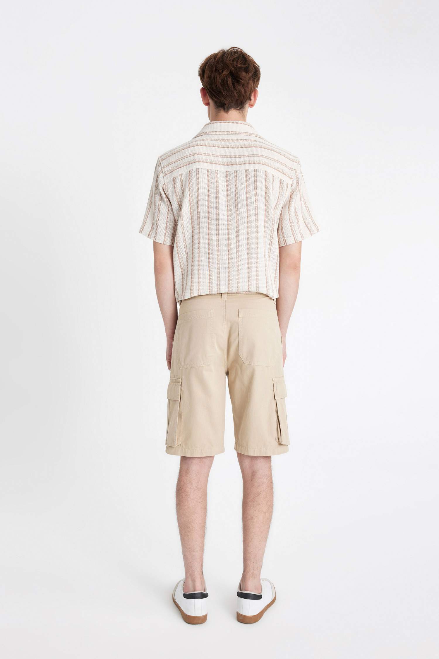 Cargo Fit Gabardine Regular Hem Bermuda