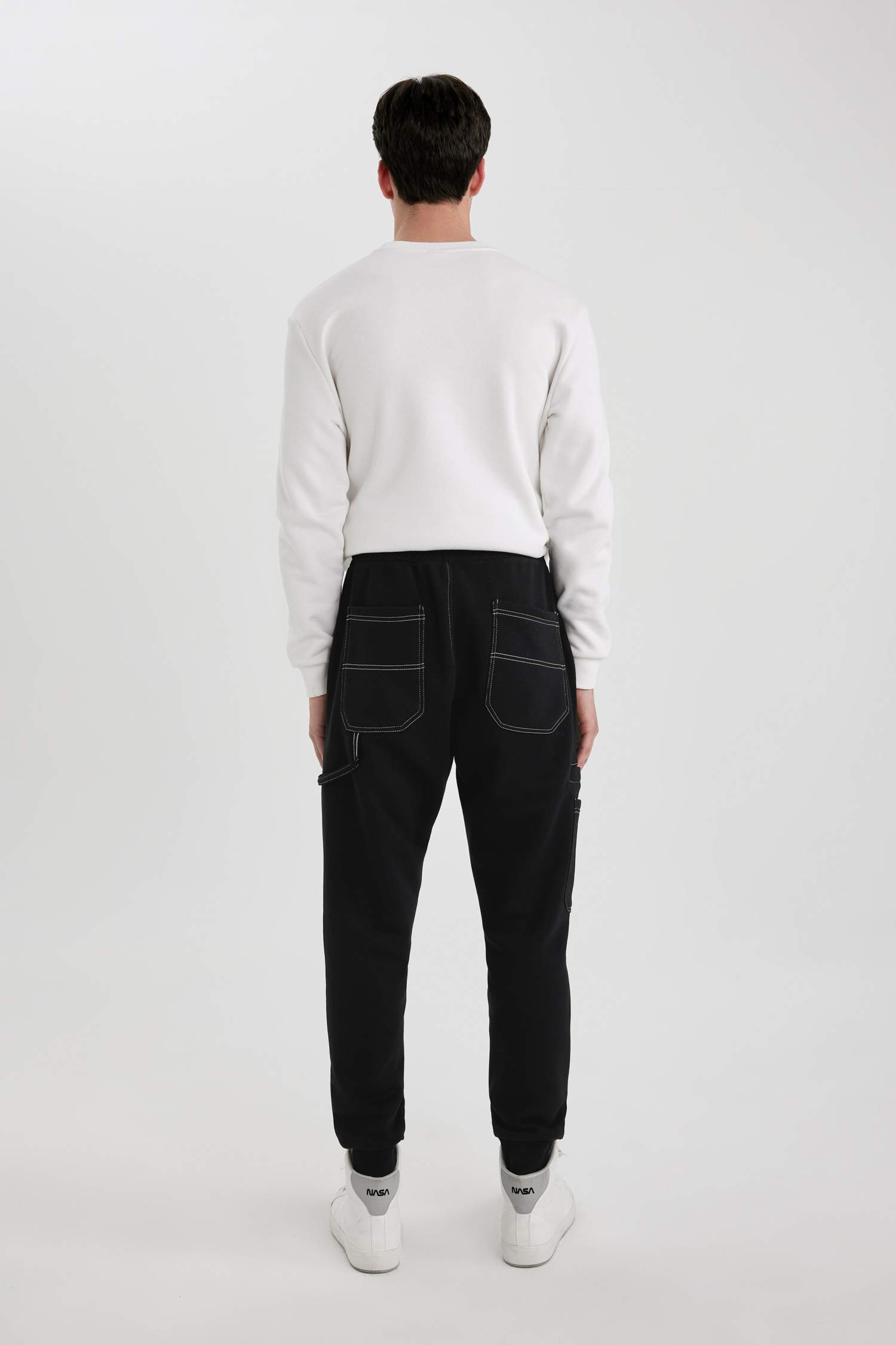 Regular Fit Rib Hem With Pockets Trousers