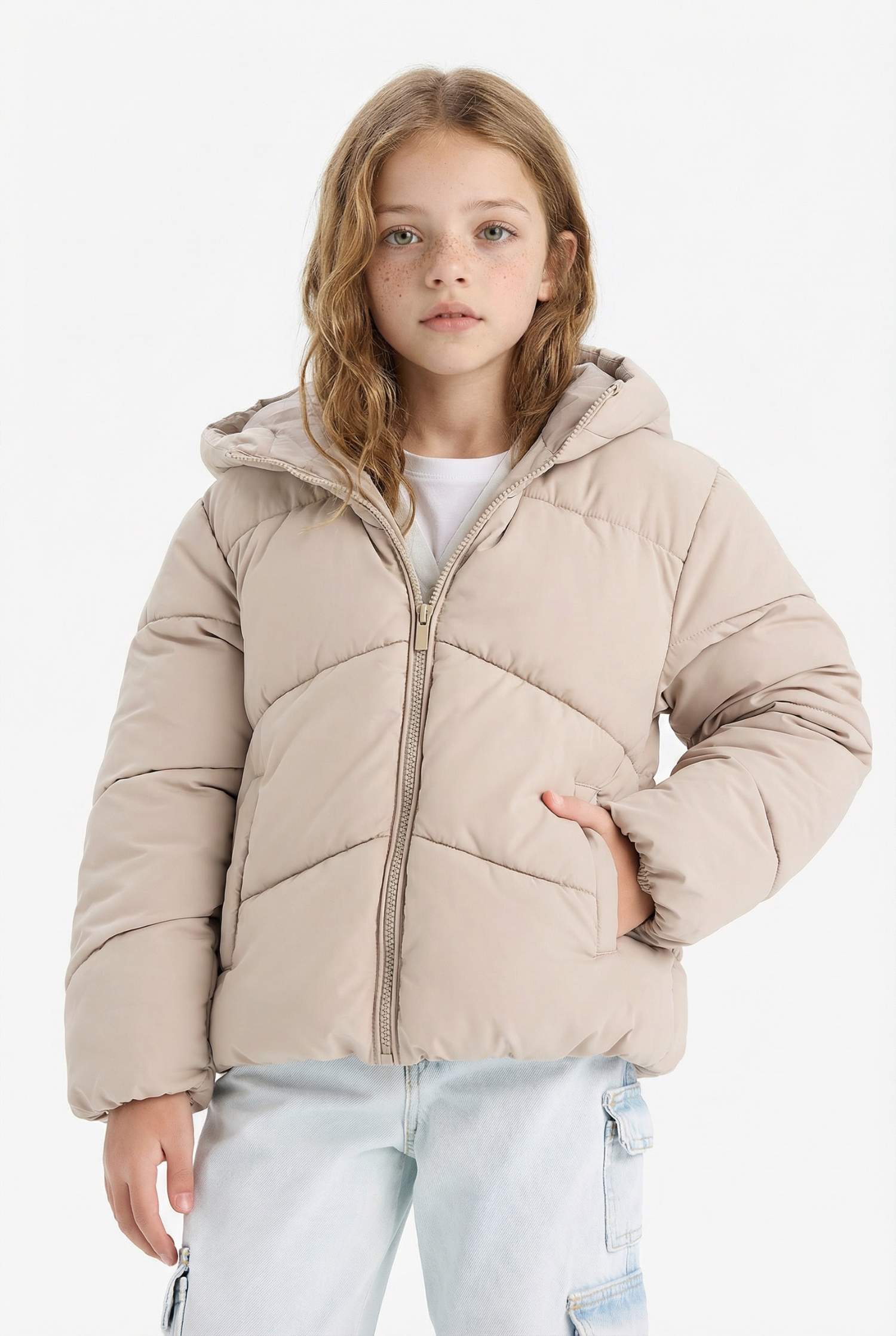 جاكيت دودون طارد للماء بغطاء للرأس