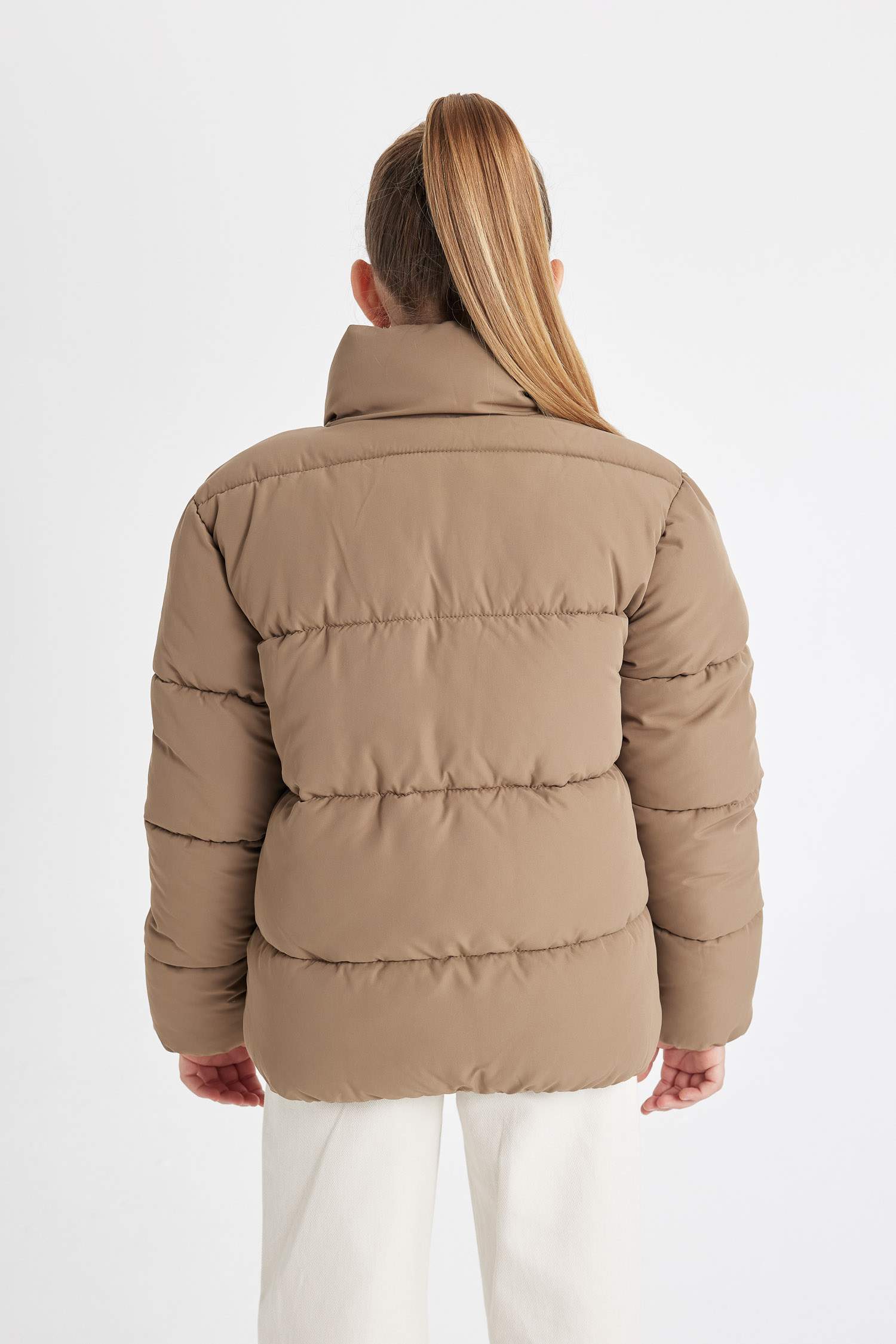 جاكيت دودون بناتي مقاوم للماء مبطن بالصوف