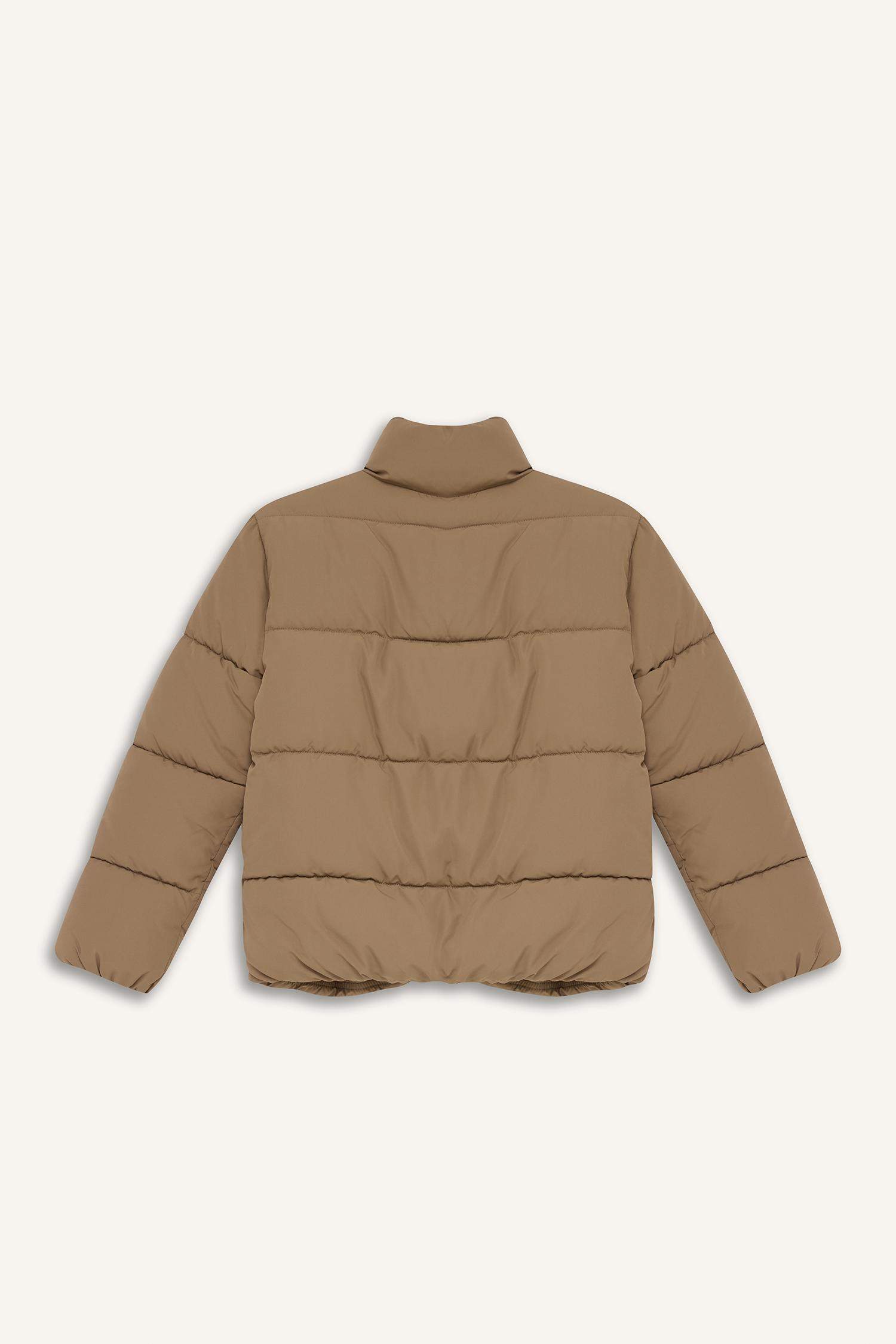 Kız Çocuk Su Geçirmez Polar Astarlı Fermuarlı Şişme Mont