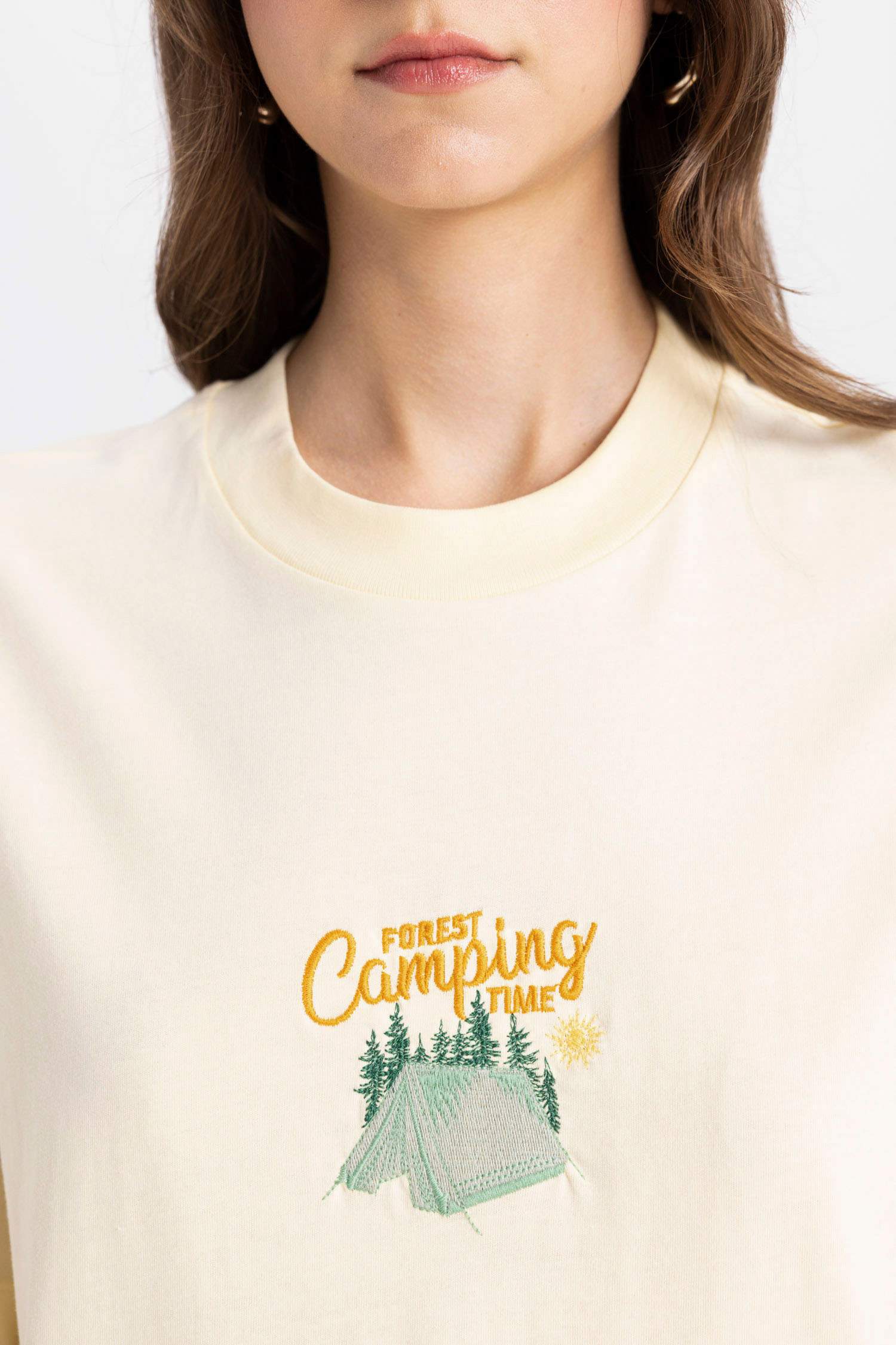 Printed Crew Neck Short Sleeve T-Shirt Tunic