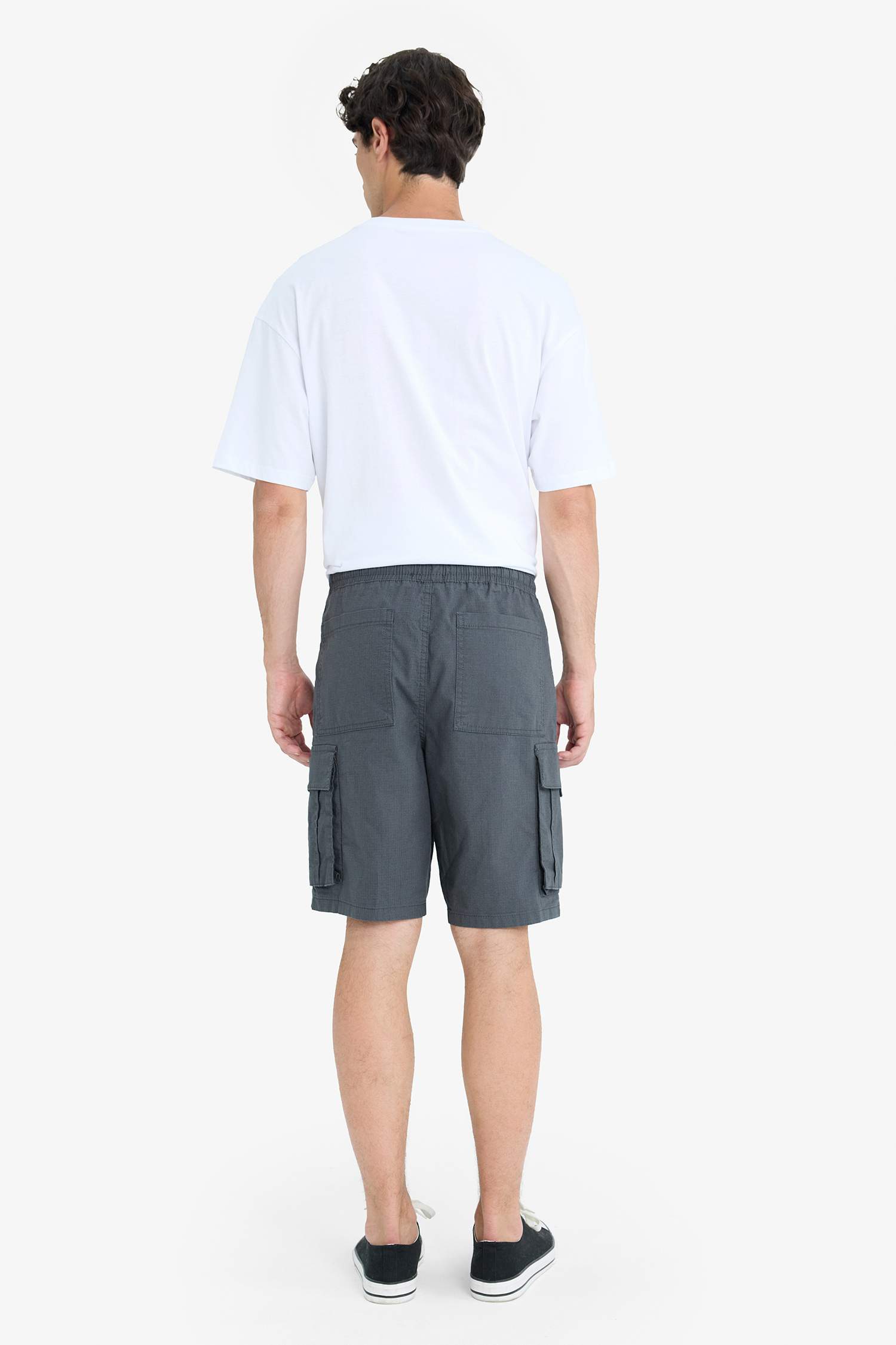 Kargo Fit Gabardin Bermuda Şort