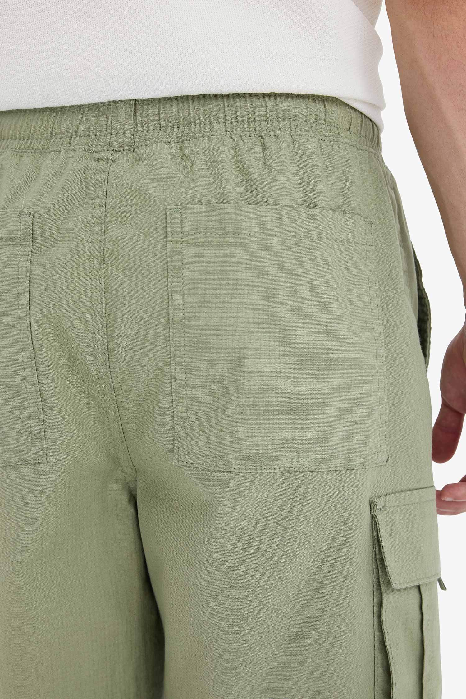 Kargo Fit Gabardin Bermuda Şort