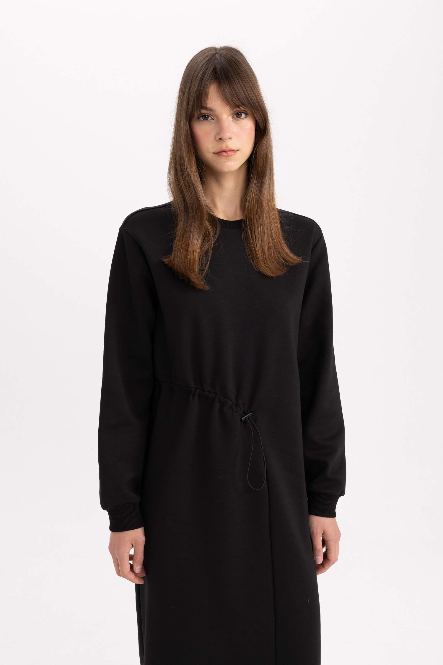 فستان طويل بريميوم كم طويل قصة عادية