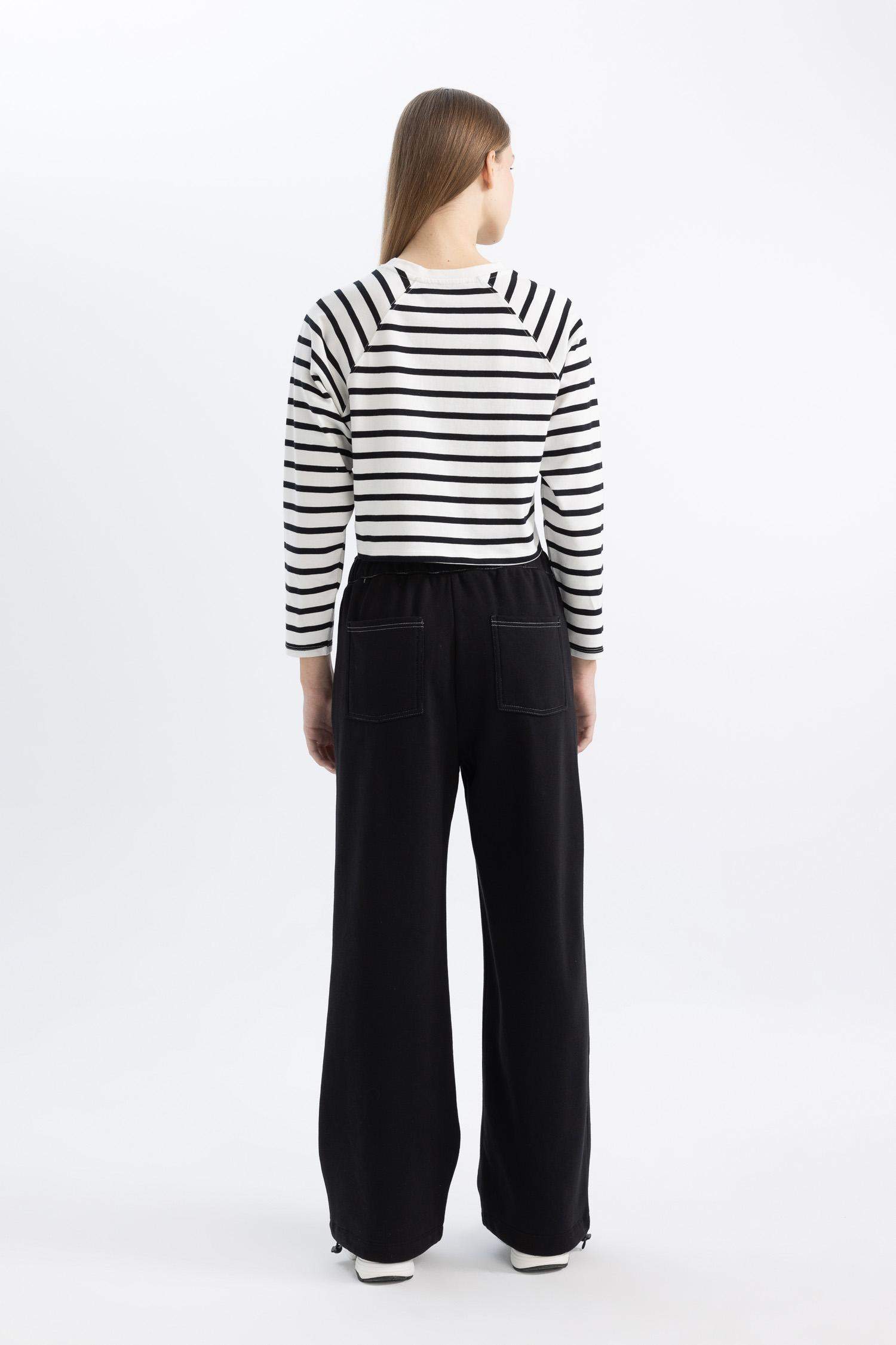 Coool Wide Leg Geniş Bol Paça Kalın Eşofman Altı Eşofman Altı Beli Lastikli Cepli 