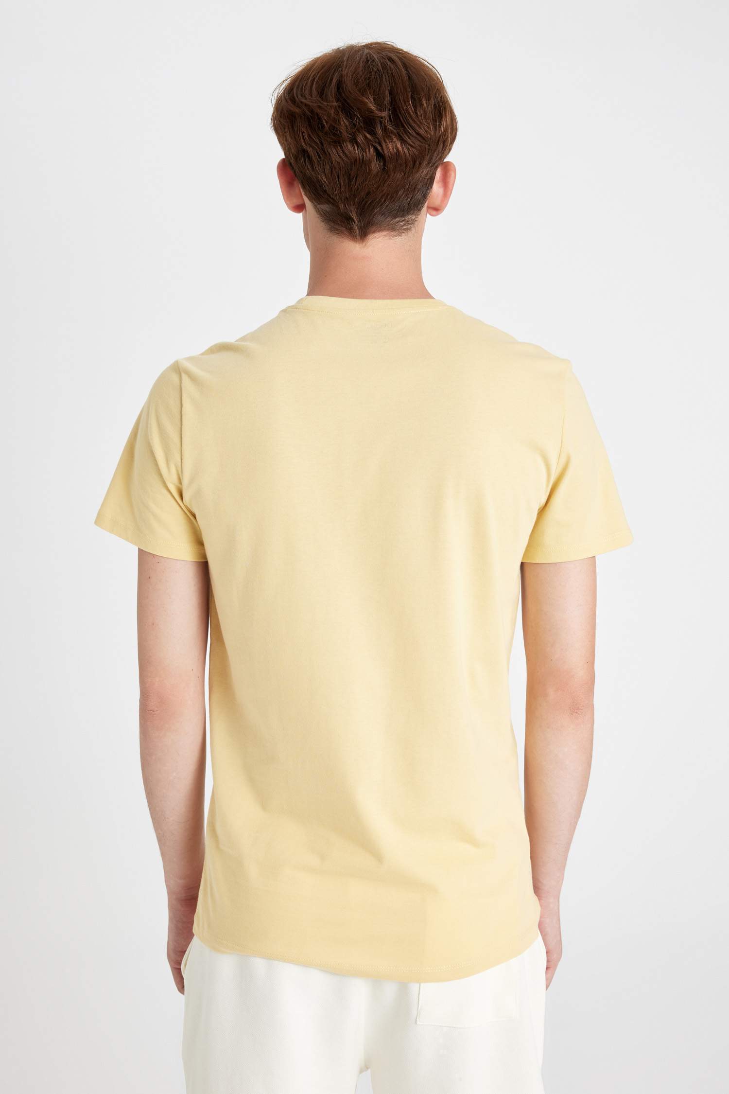 Slim Fit Crew Neck Printed Short Sleeve T-Shirt