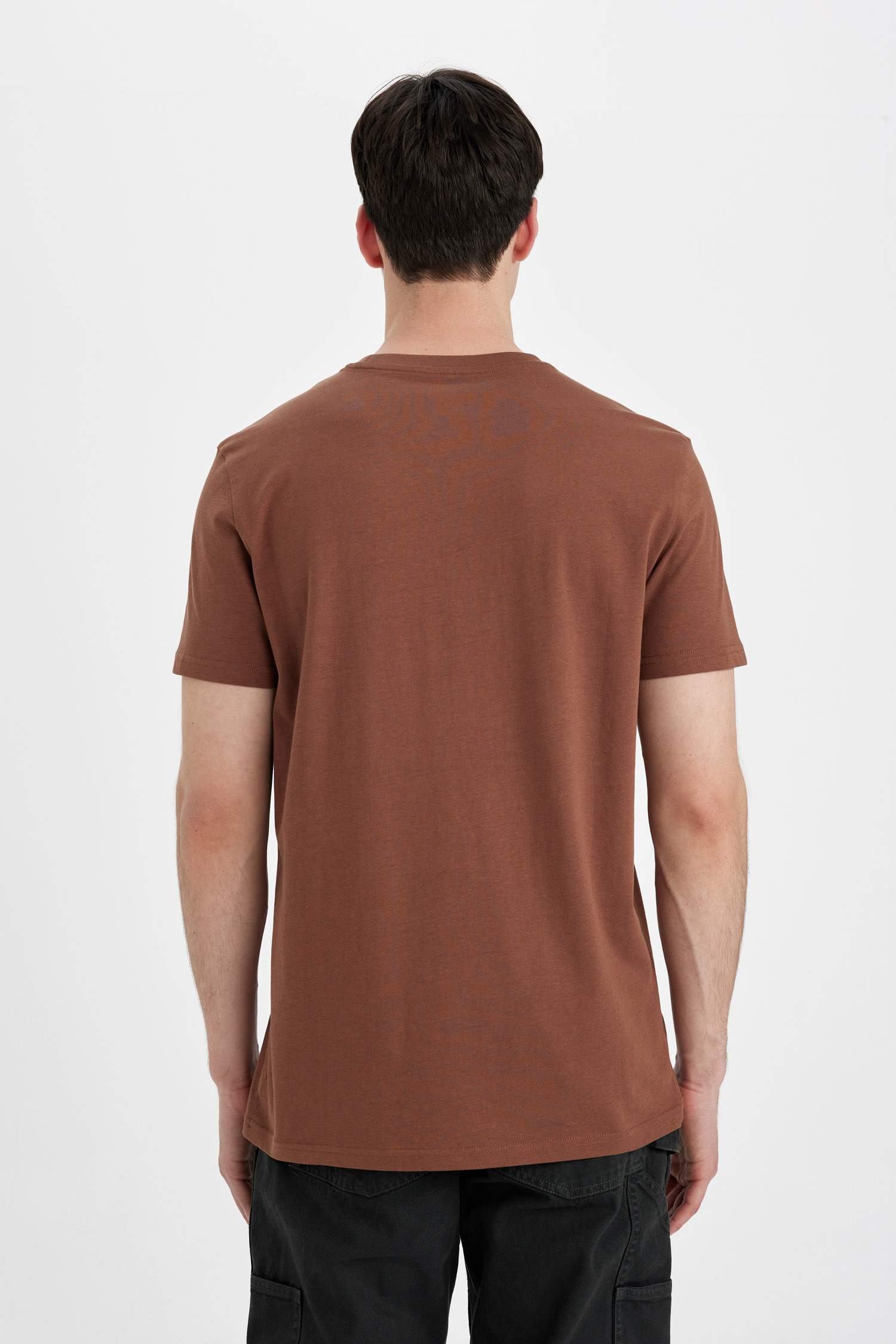 Slim Fit Crew Neck Printed Short Sleeve T-Shirt