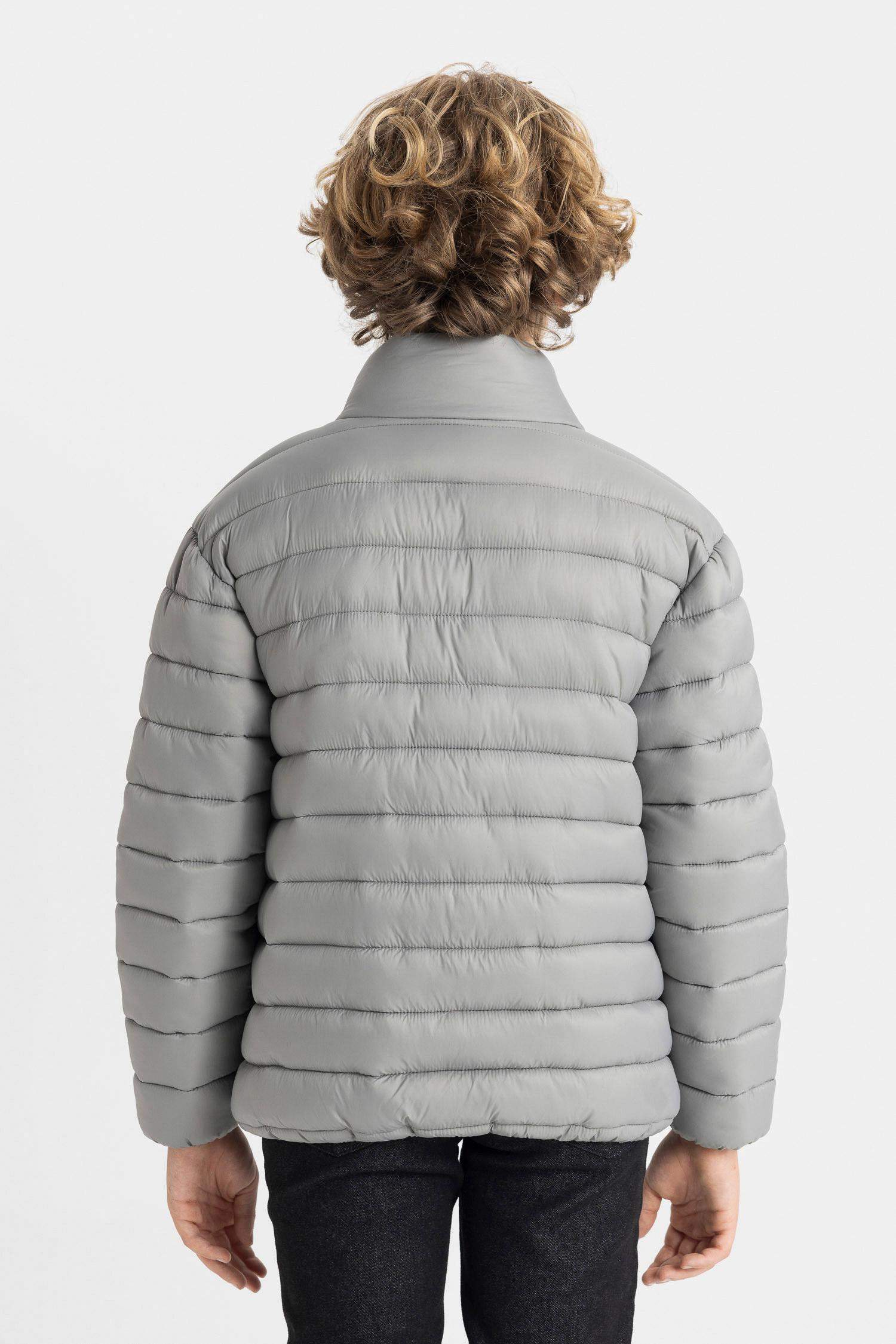 Erkek Çocuk Su Geçirmez Rüzgar Geçirmez Yarım Balıkçı Yaka Şişme Mont