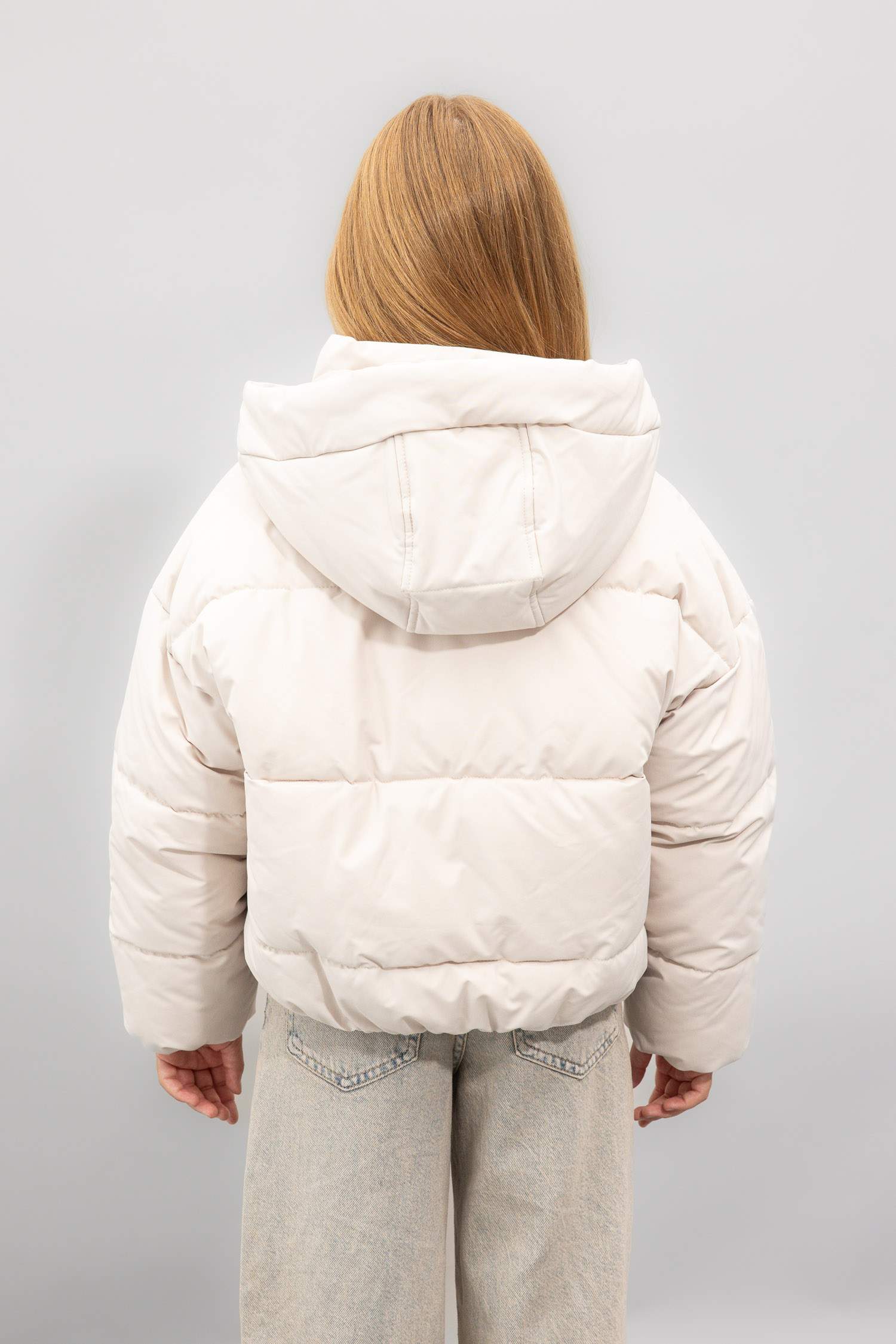 Kız Çocuk Su Geçirmez Kapüşonlu Şişme Mont