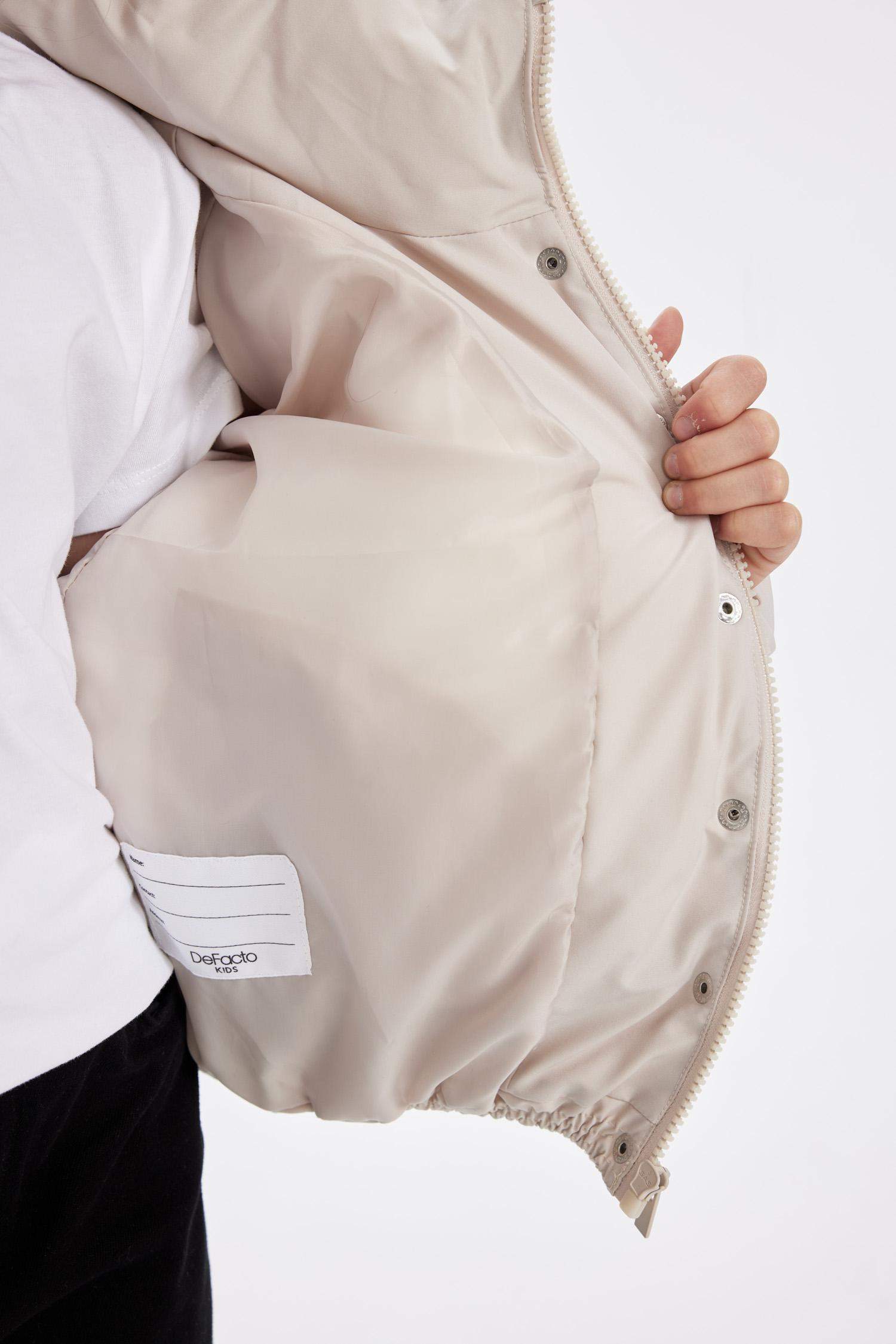 Kız Çocuk Su Geçirmez Kapüşonlu Şişme Mont