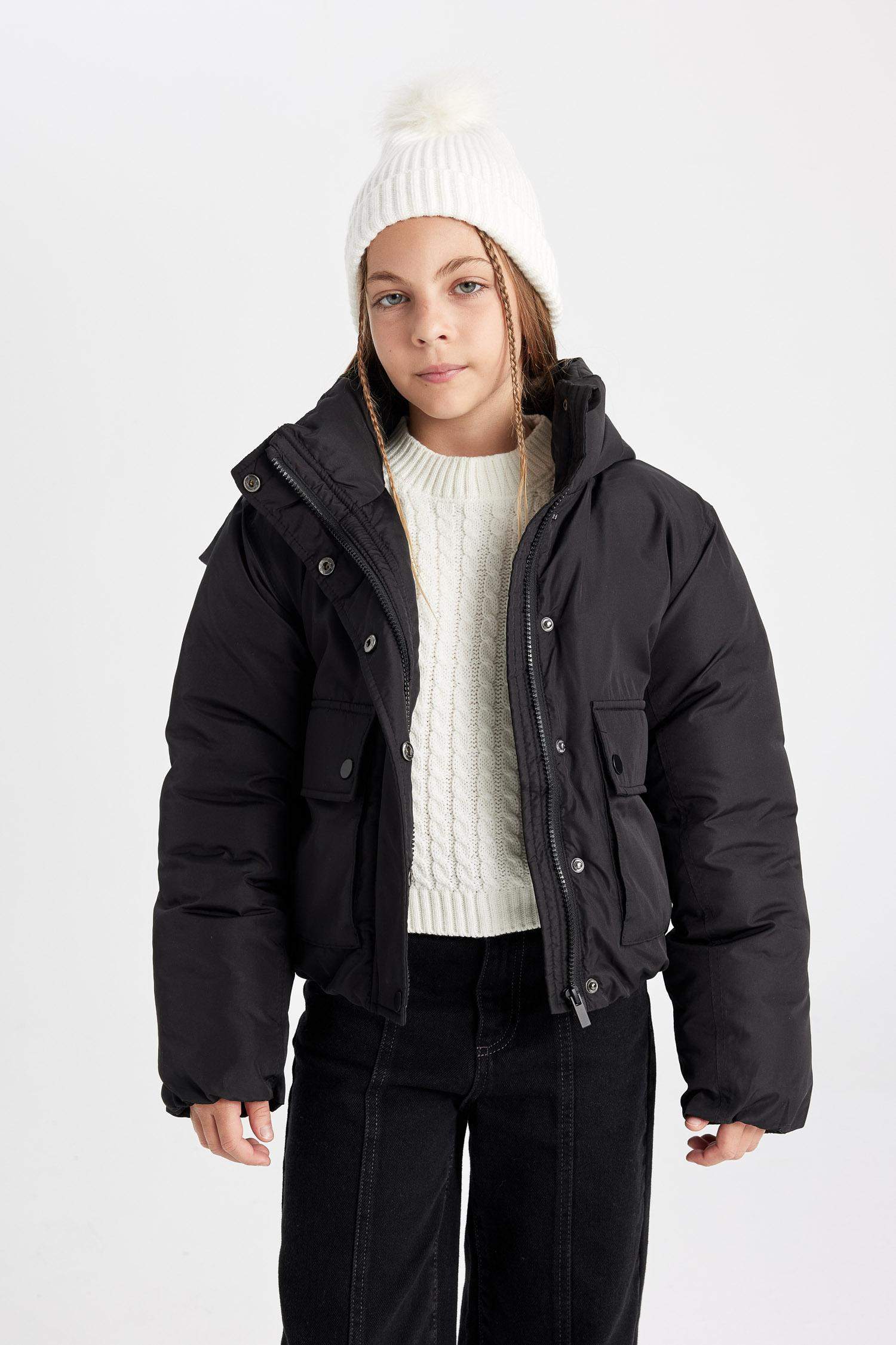 Куртка водоотталкивающая с капюшоном для девочек