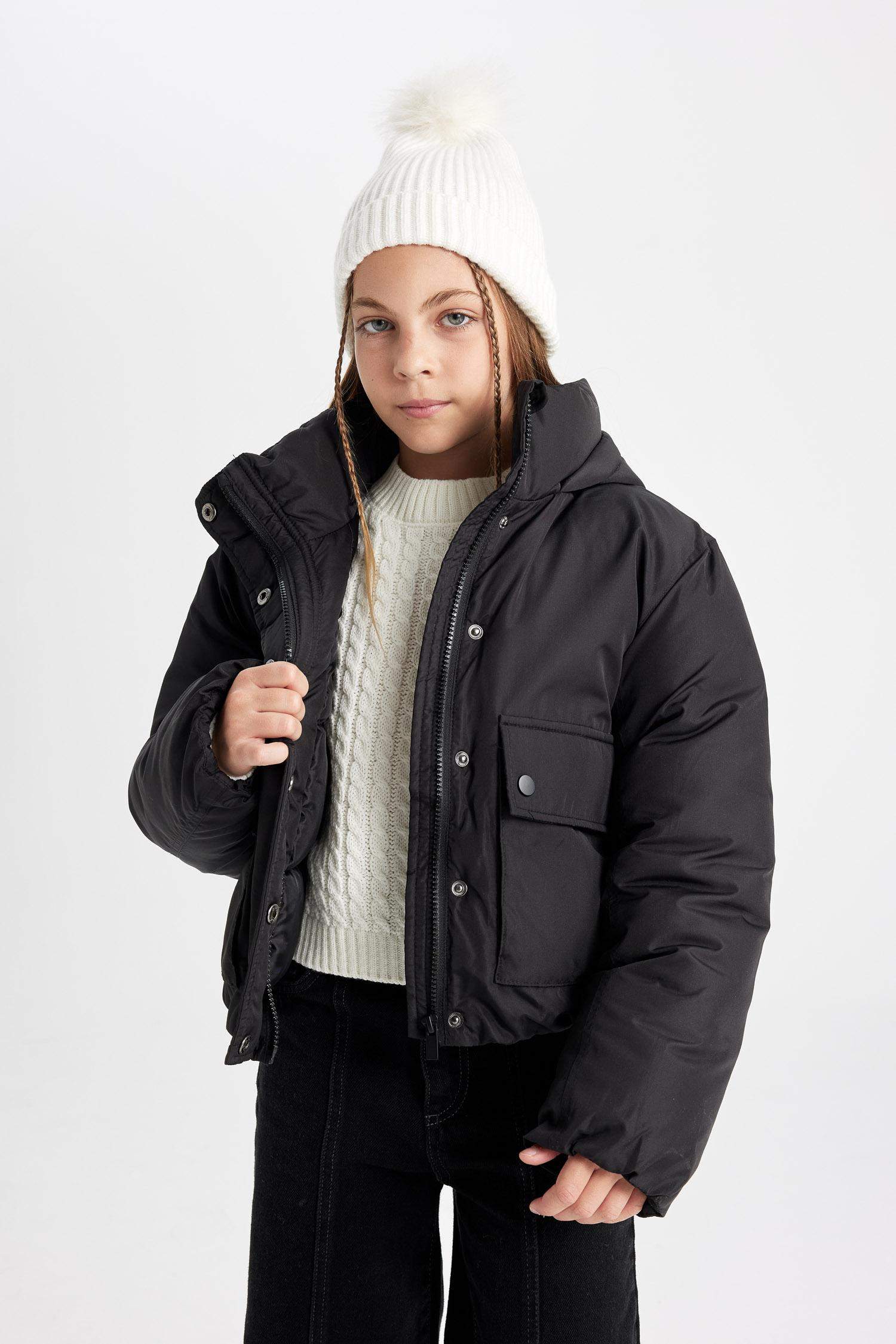 Куртка водоотталкивающая с капюшоном для девочек