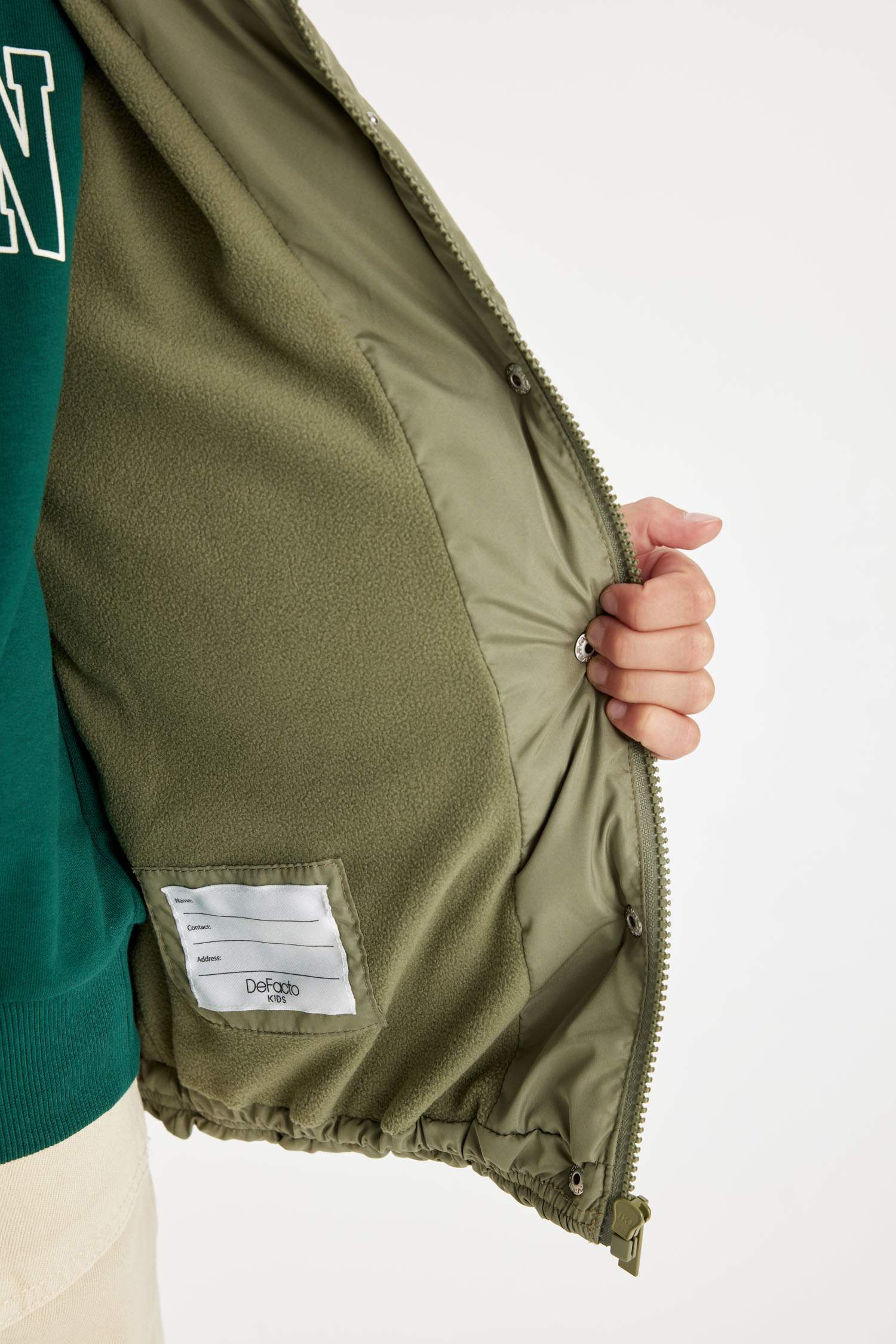 Kız Çocuk Su Geçirmez Şişme Mont Kapüşonlu Polar Astarlı Fermuarlı Cepli