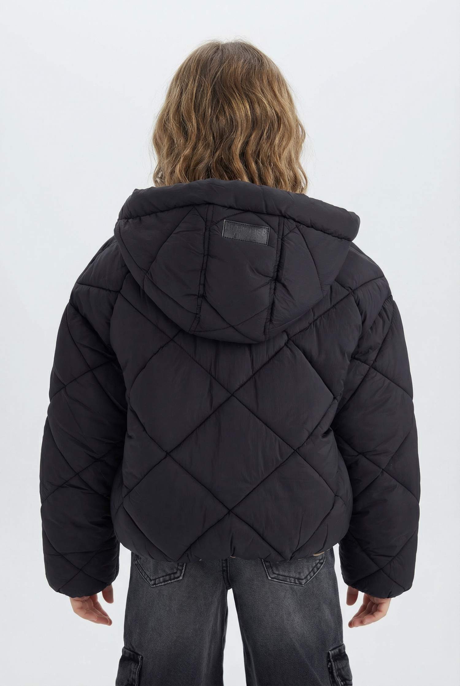 جاكيت ذو وجهين بغطاء للرأس