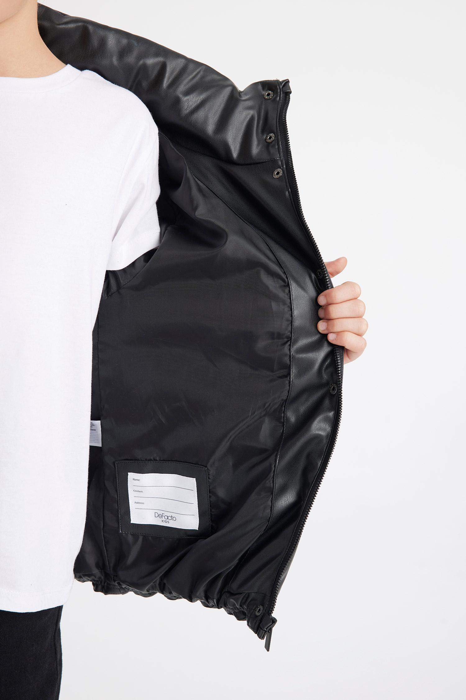 Kız Çocuk Su Geçirmez Kapüşonlu Fermuar Çıtçıtlı Şişme Mont