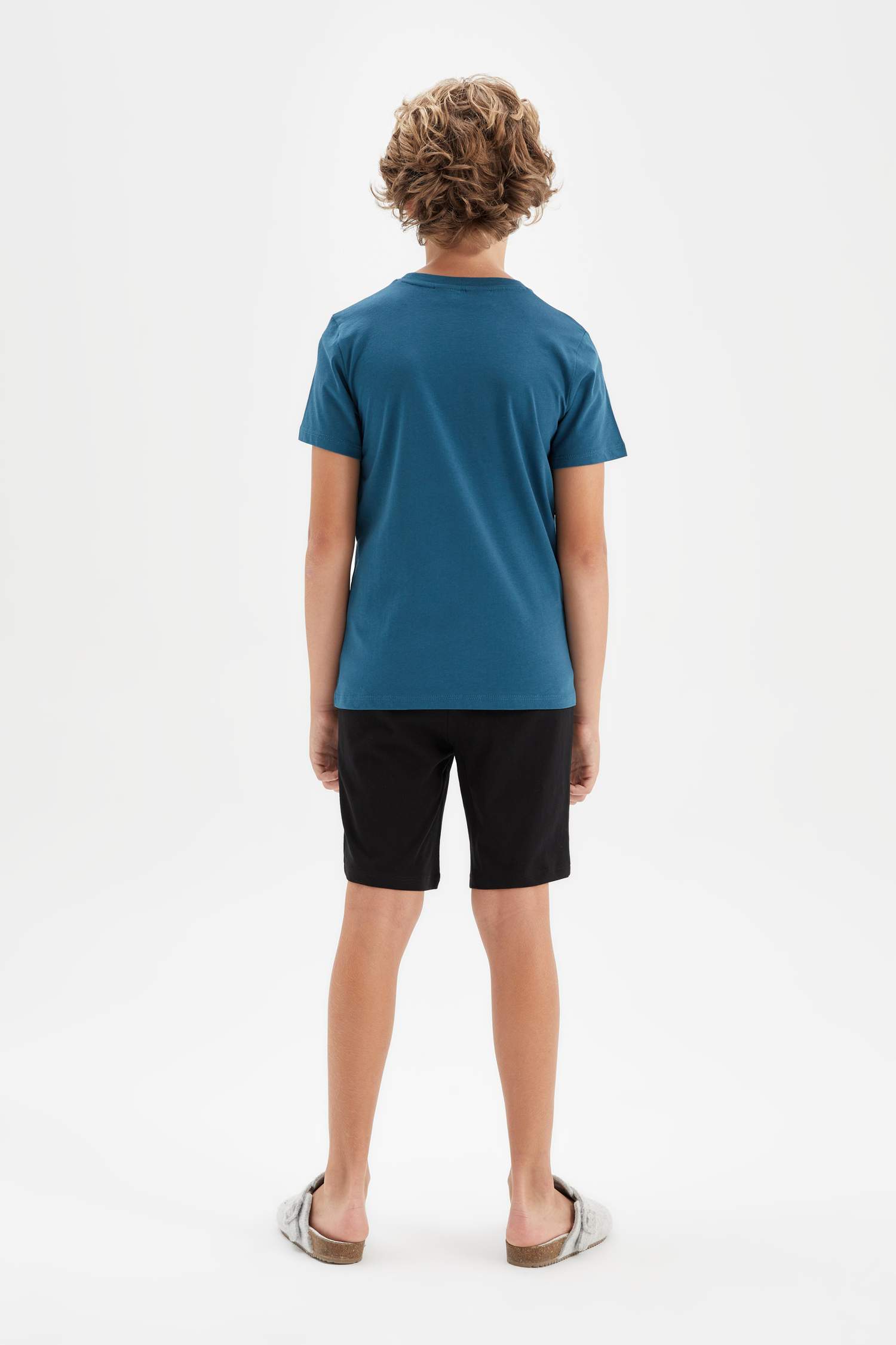 Erkek Çocuk Star Wars-Mandalorian Pijama Takımı Kısa Kollu Üst Şort