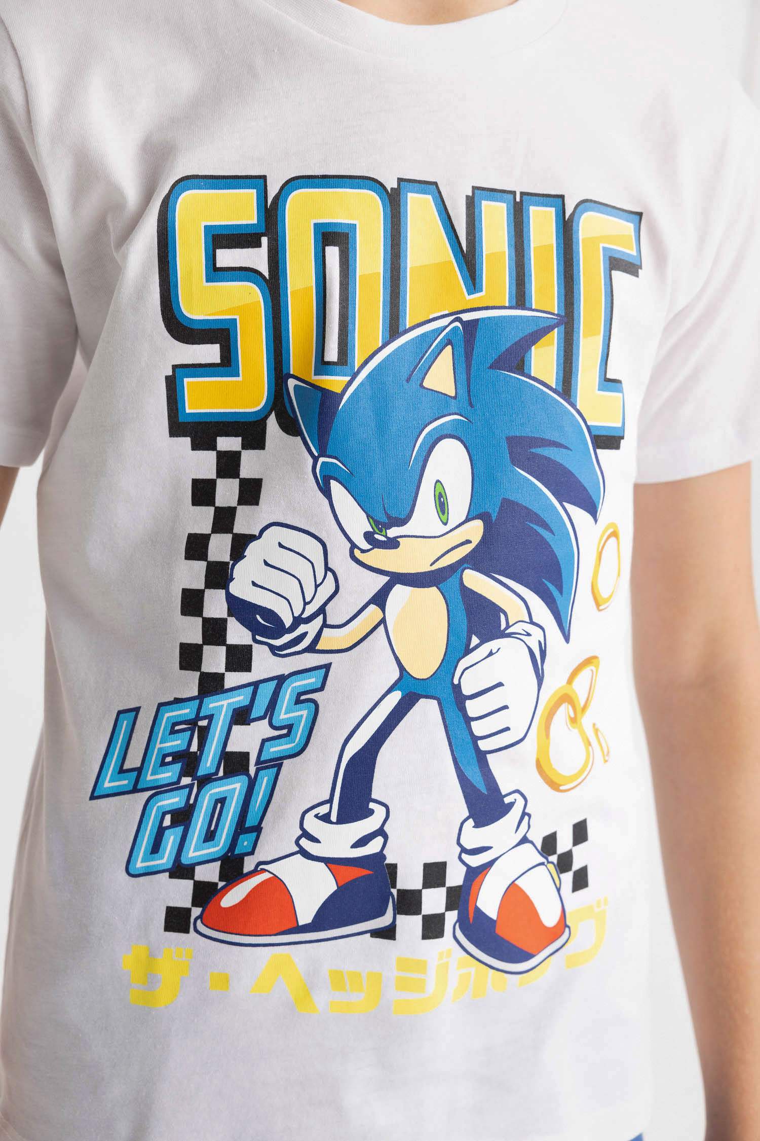 Erkek Çocuk Sonic the Hedgehog Kısa Kollu Şortlu Pijama Takımı