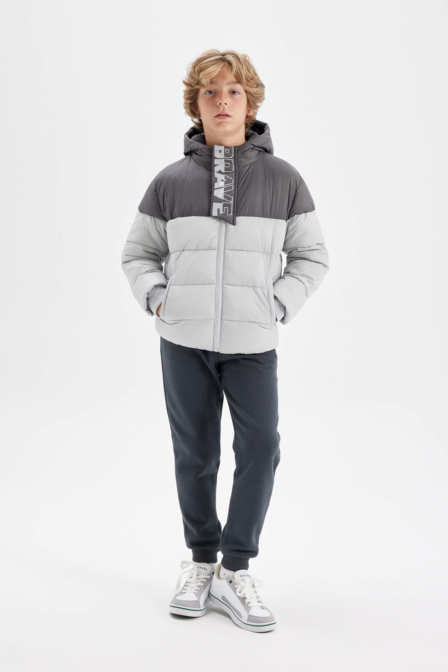 Boy Hooded Fleece Lined Waterproof Jacket