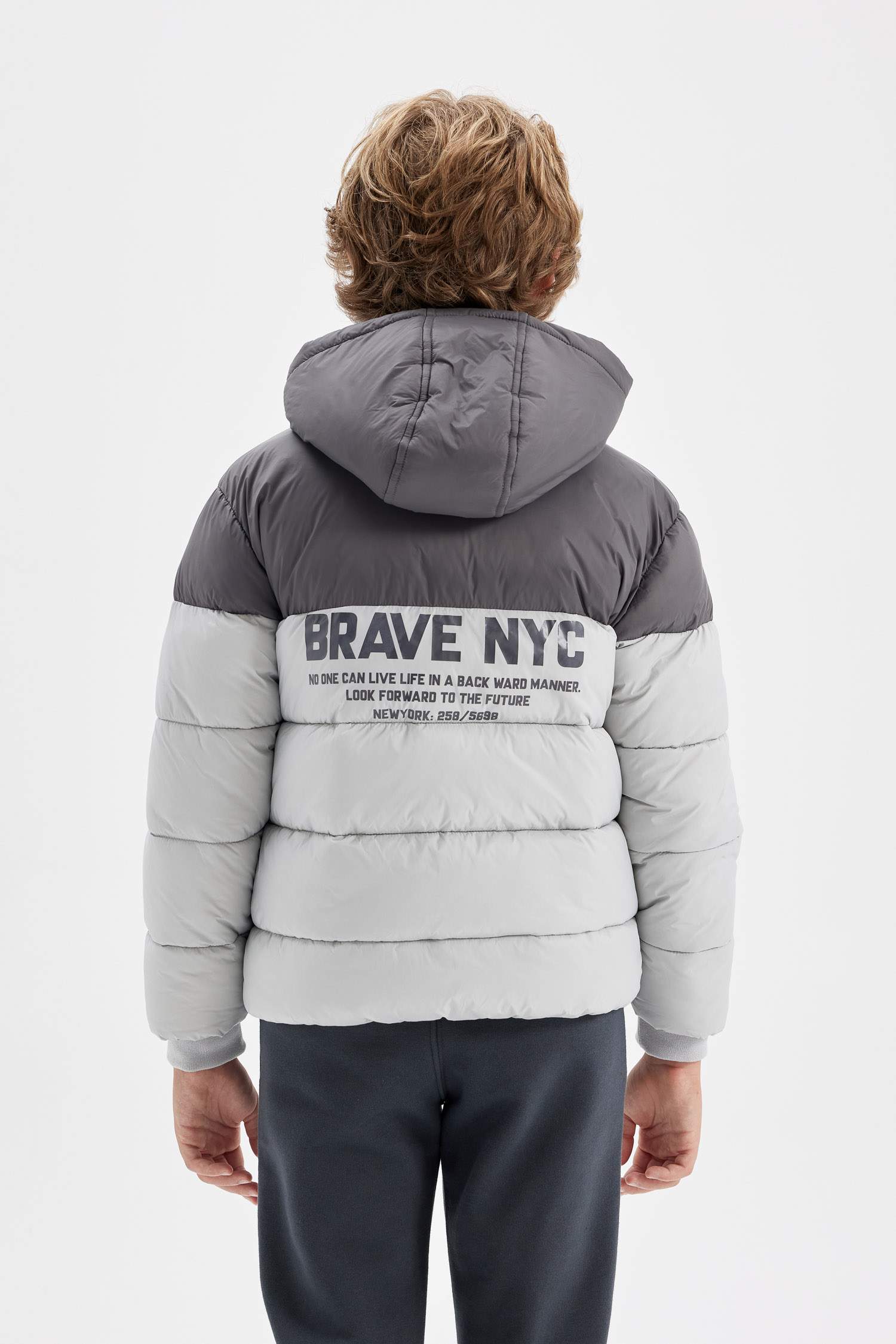 Boy Hooded Fleece Lined Waterproof Jacket