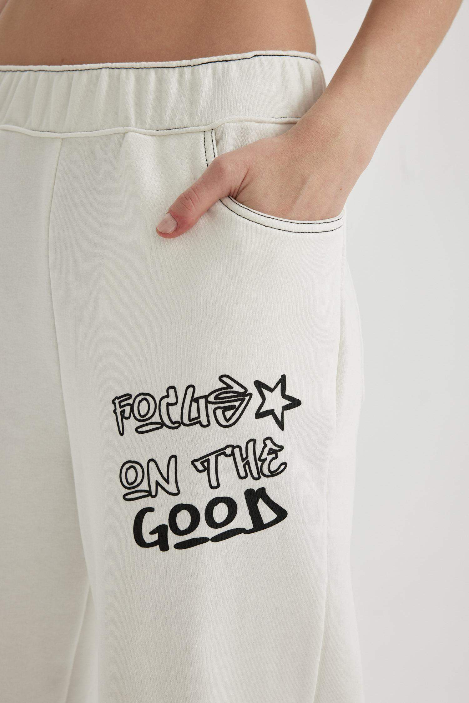 SmileyWorld Wide Leg Geniş Bol Paça Cepli Ayarlanabilir Lastikli