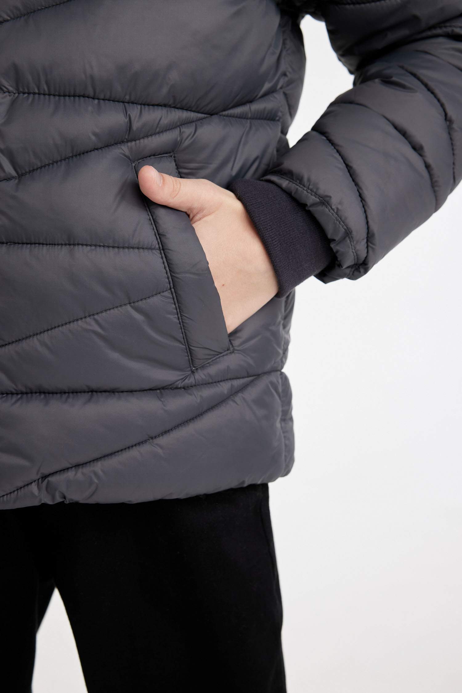 Boy Hooded Waterproof Fleece Lined Puffer Jacket