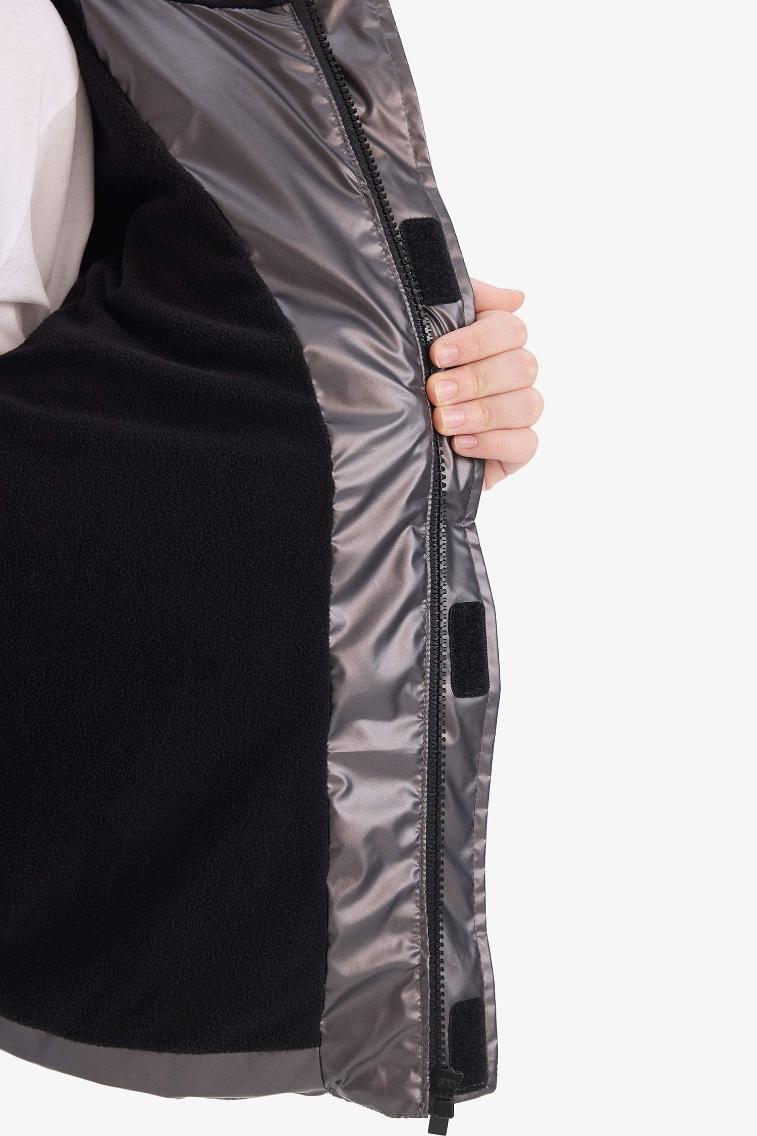 قمصلة نفخ أولادي طارد للماء بغطاء للرأس مبطن بالصوف