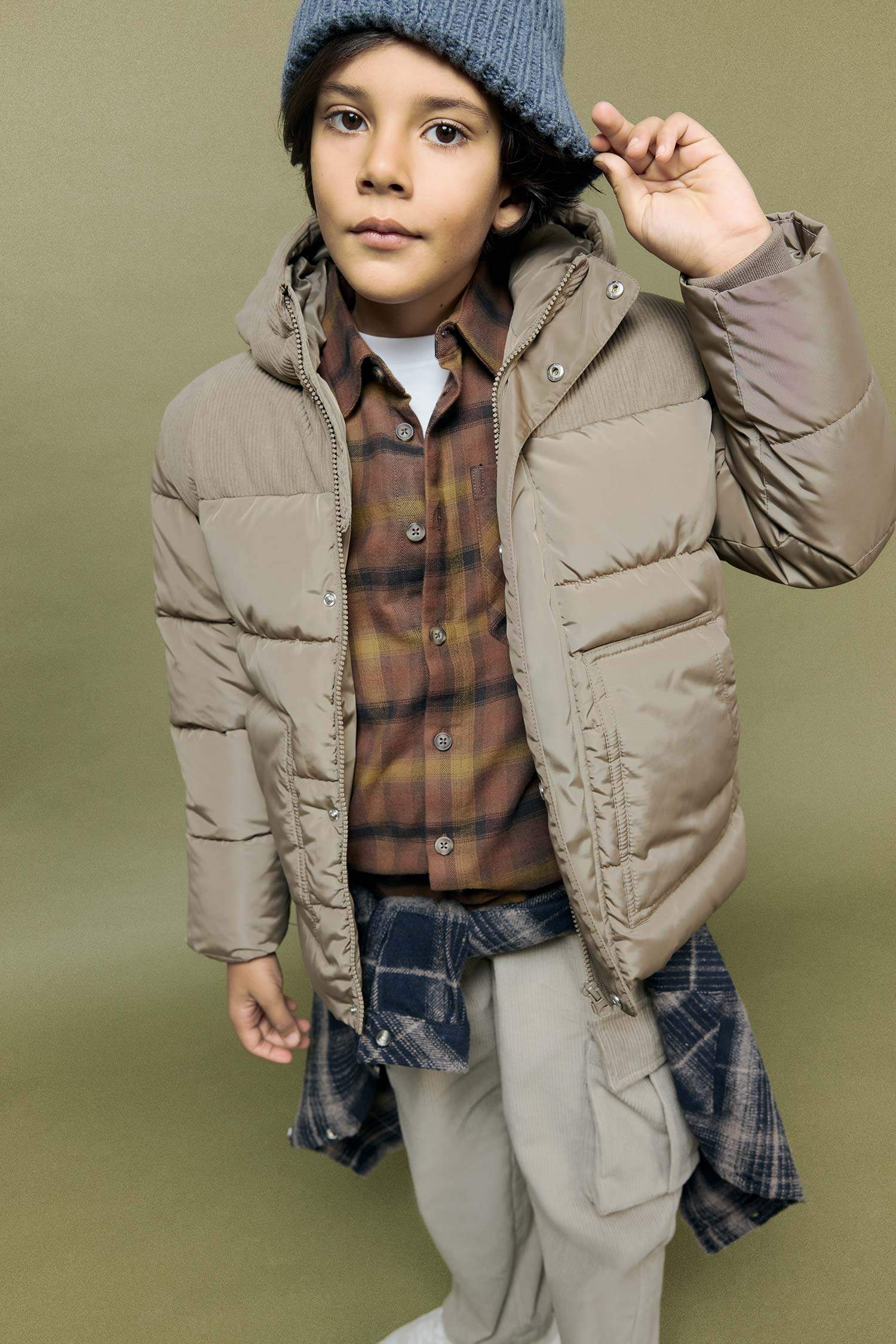 Boy Hooded Water Repellent Puffer Jacket