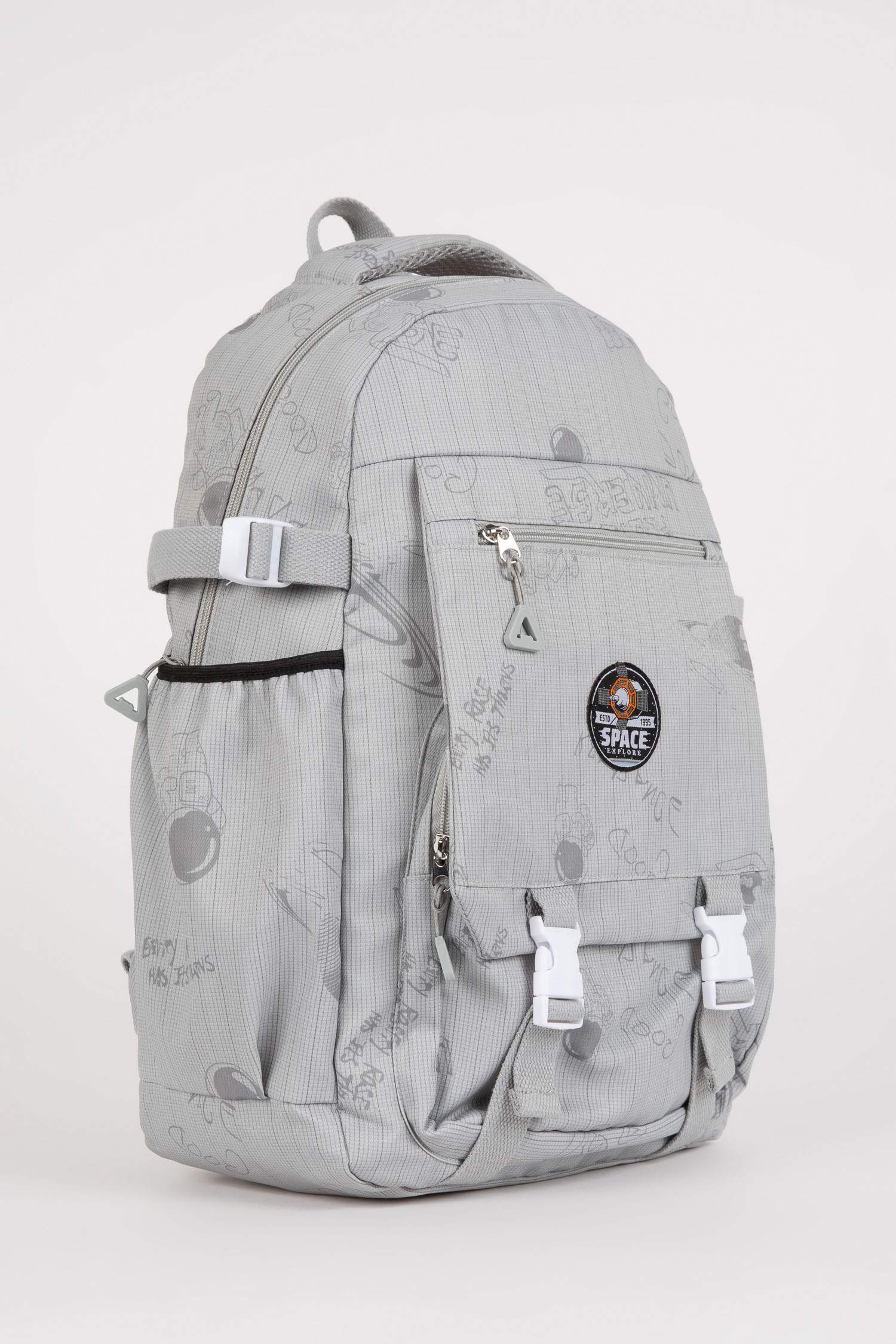 Unisex Patterned Oxford Backpack