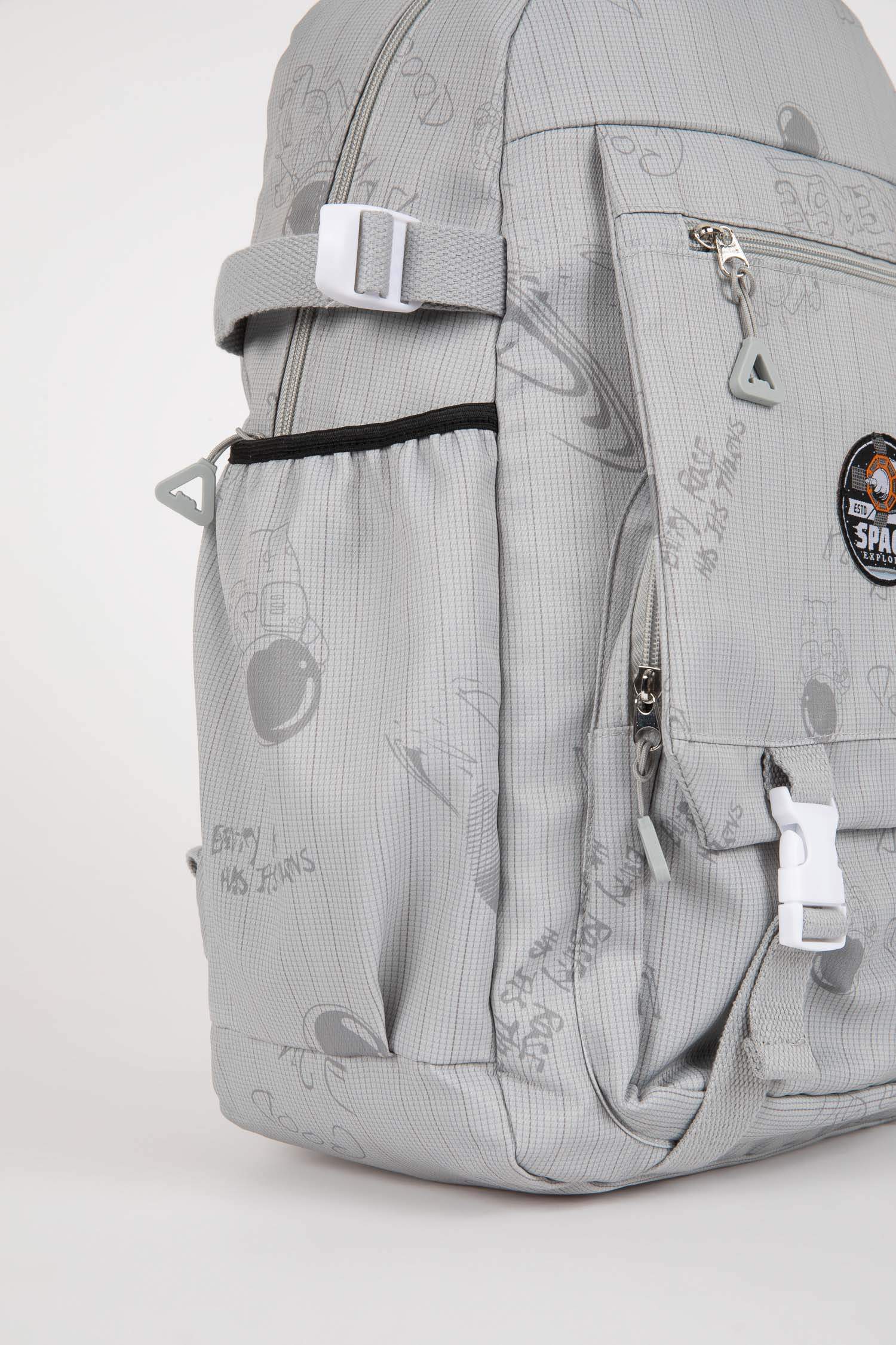 Unisex Patterned Oxford Backpack