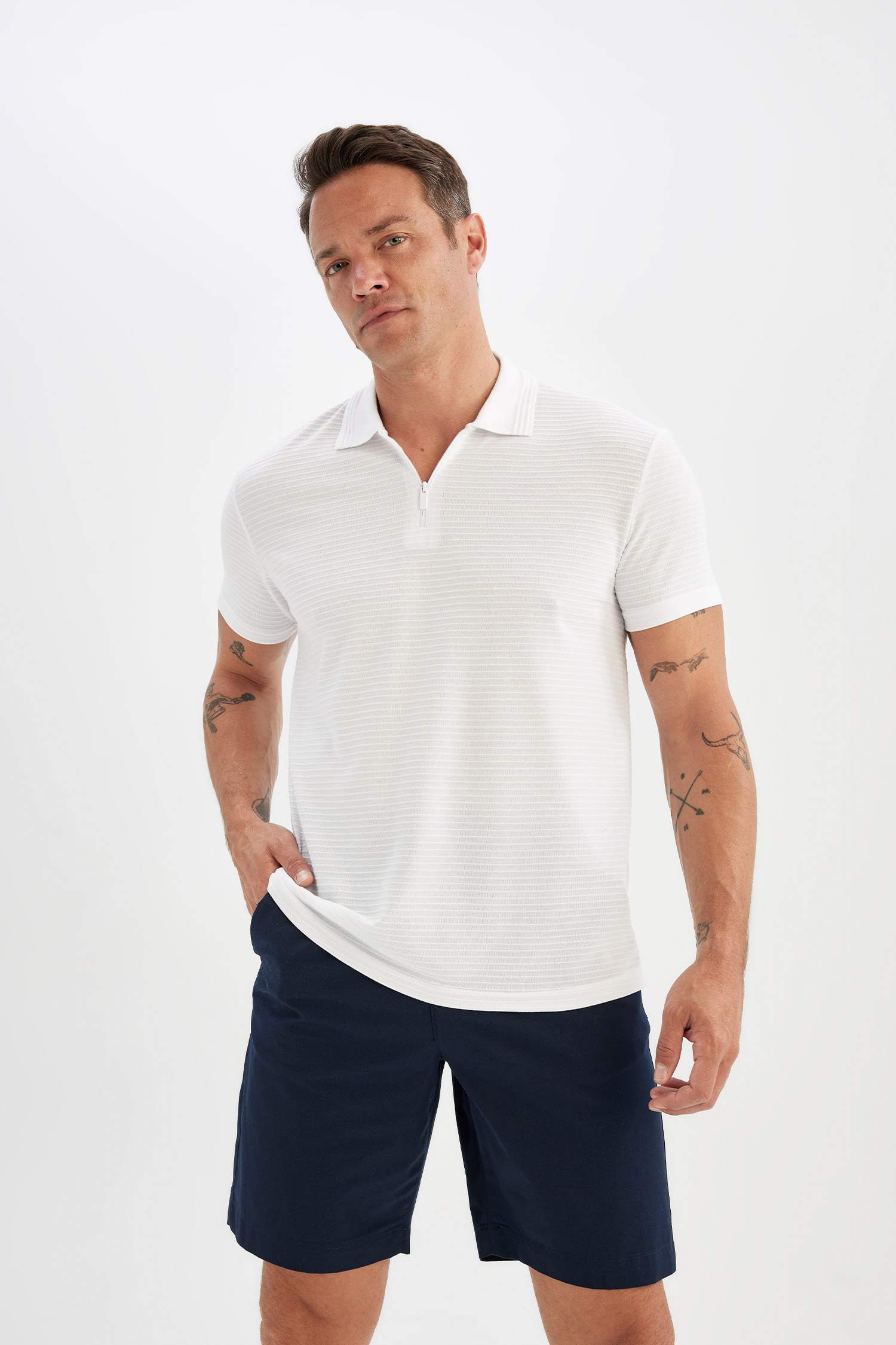 New Regular Fit Polo Collar Polo T-Shirt