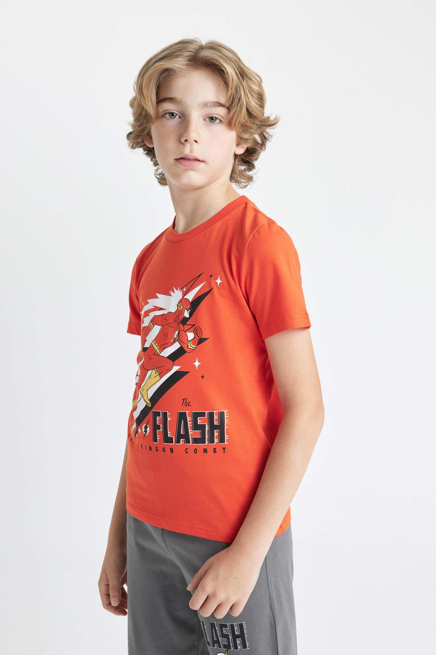 Erkek Çocuk The Flash Pijama Takımı Kısa Kollu Üst Şort