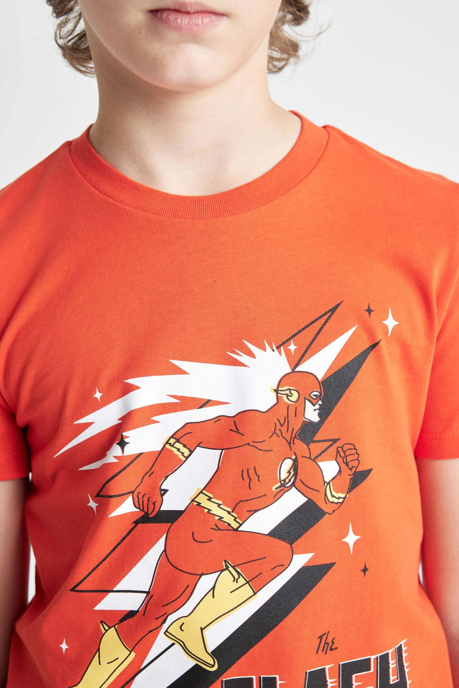 Erkek Çocuk The Flash Pijama Takımı Kısa Kollu Üst Şort