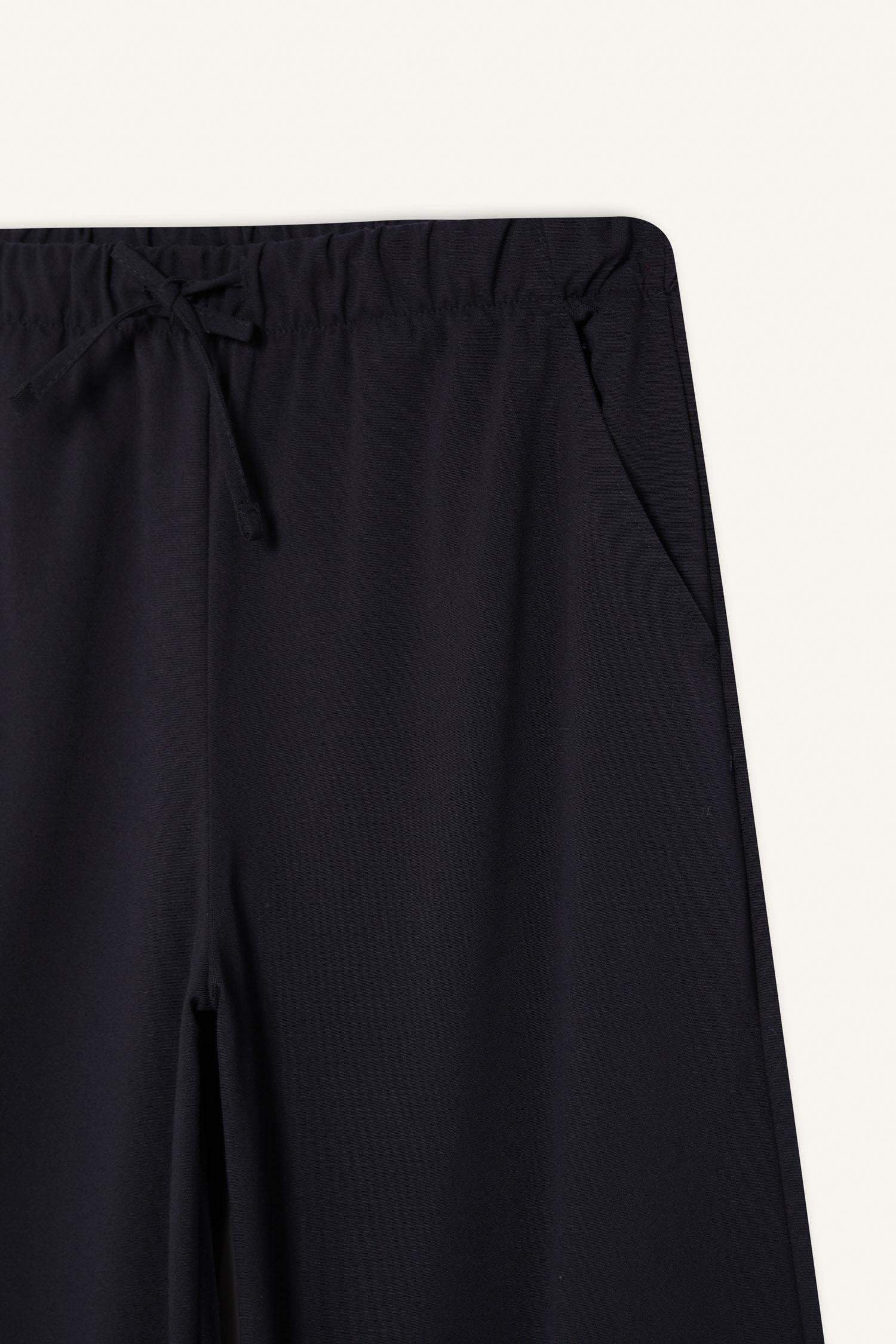 Wide Leg Geniş Paça Beli Lastikli Bağcıklı Basic Düz Palazzo Pantolon