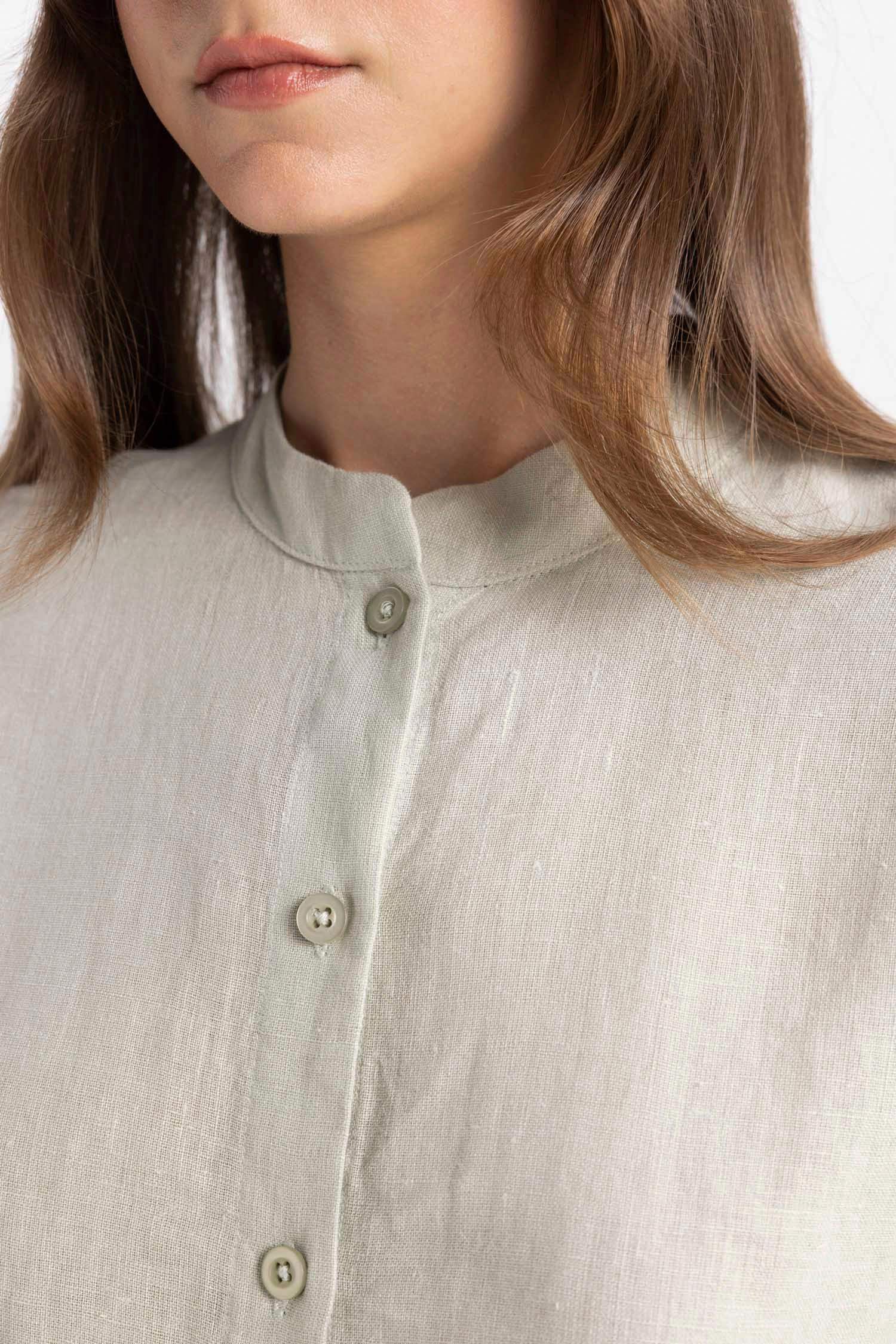 Relax Fit Long Sleeve Shirt Linen Tunic