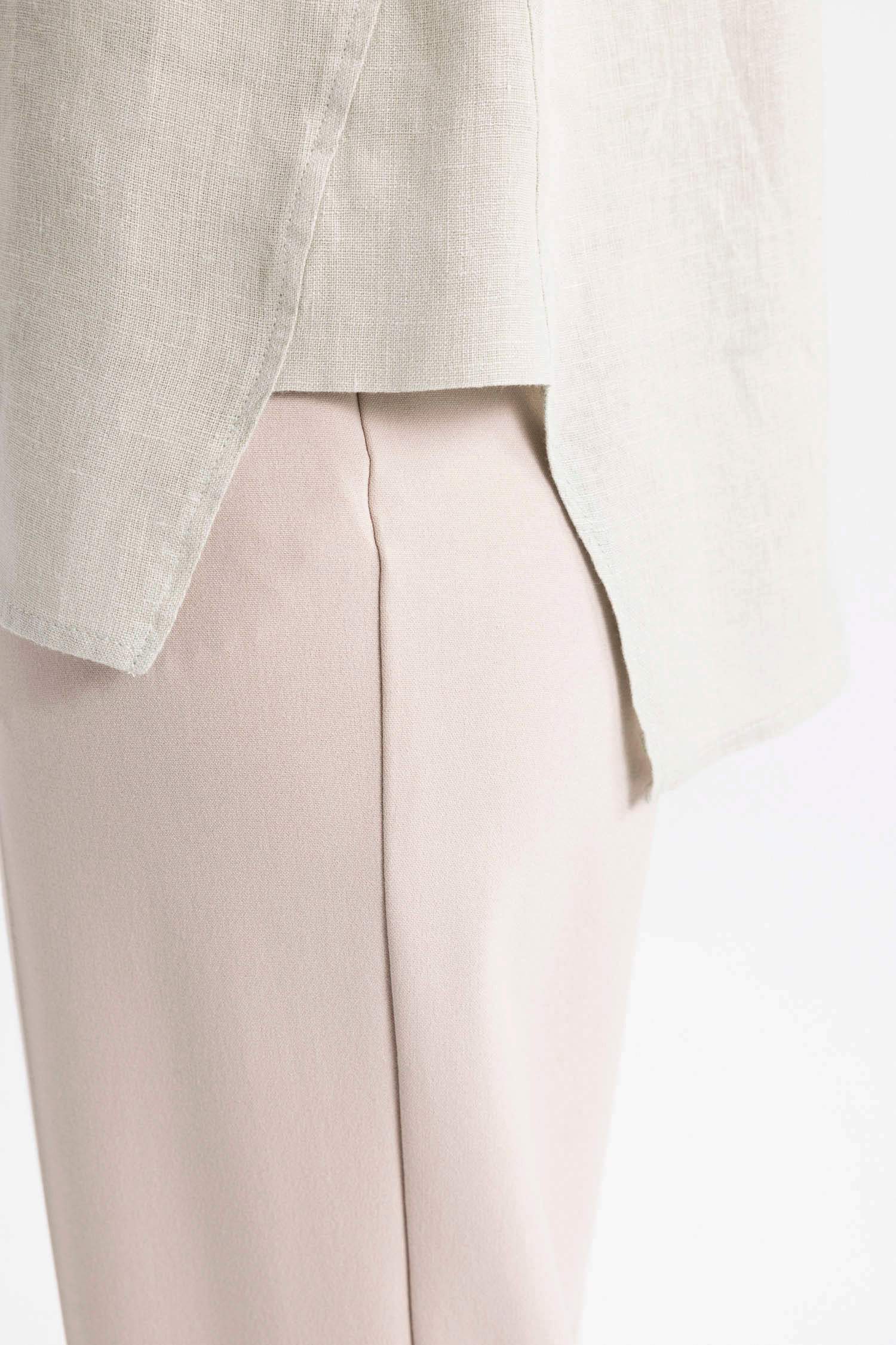 Relax Fit Long Sleeve Shirt Linen Tunic