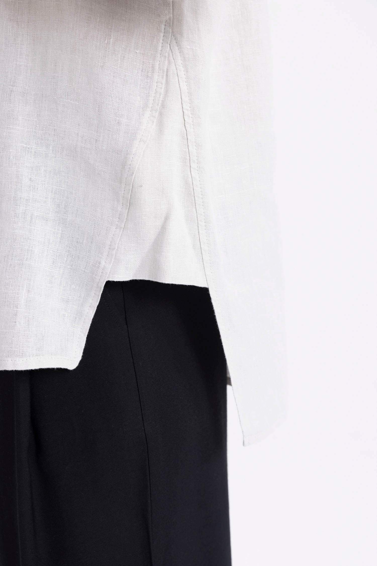 Relax Fit Keten Uzun Kollu Gömlek Tunik