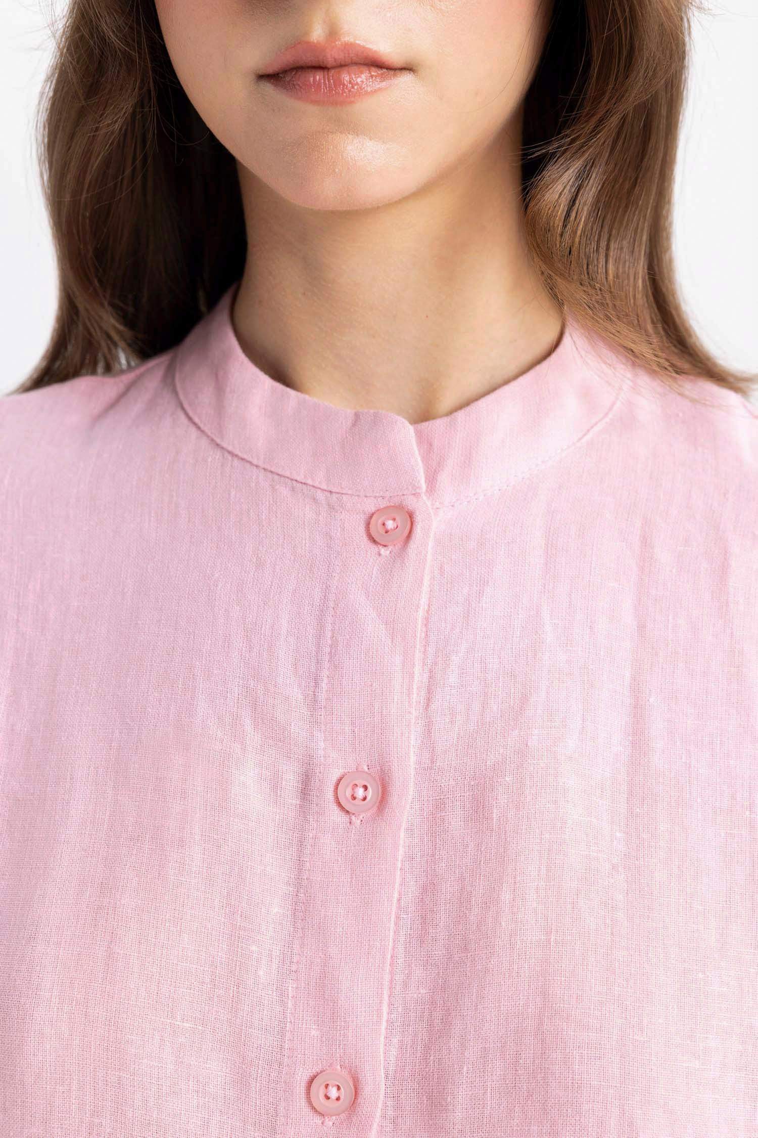 Relax Fit Long Sleeve Shirt Linen Tunic